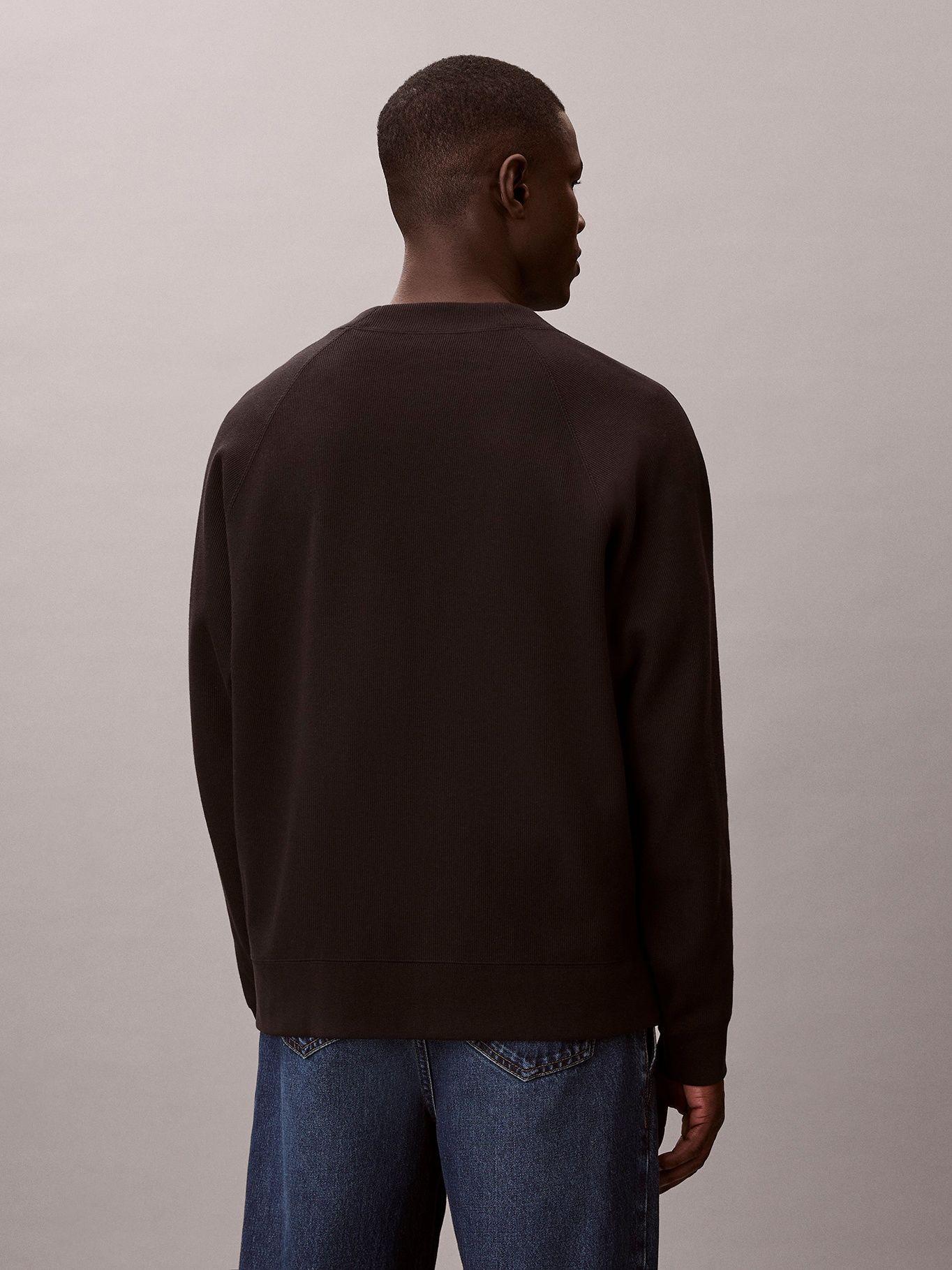 Cárdigan de Punto Acanalado con Logo Negro Calvin Klein-2