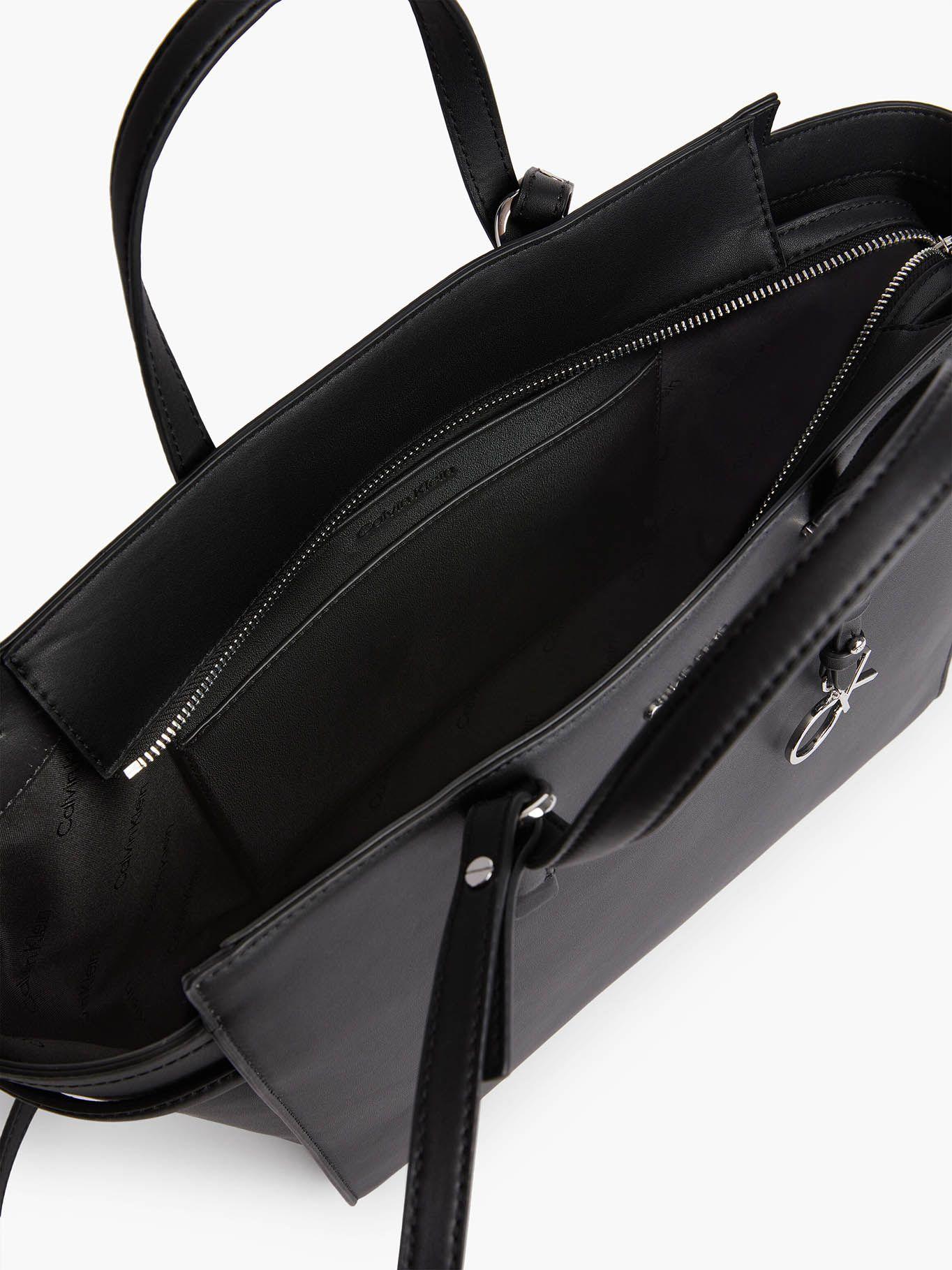 Bolso tote micro de logo Negro Calvin Klein-4