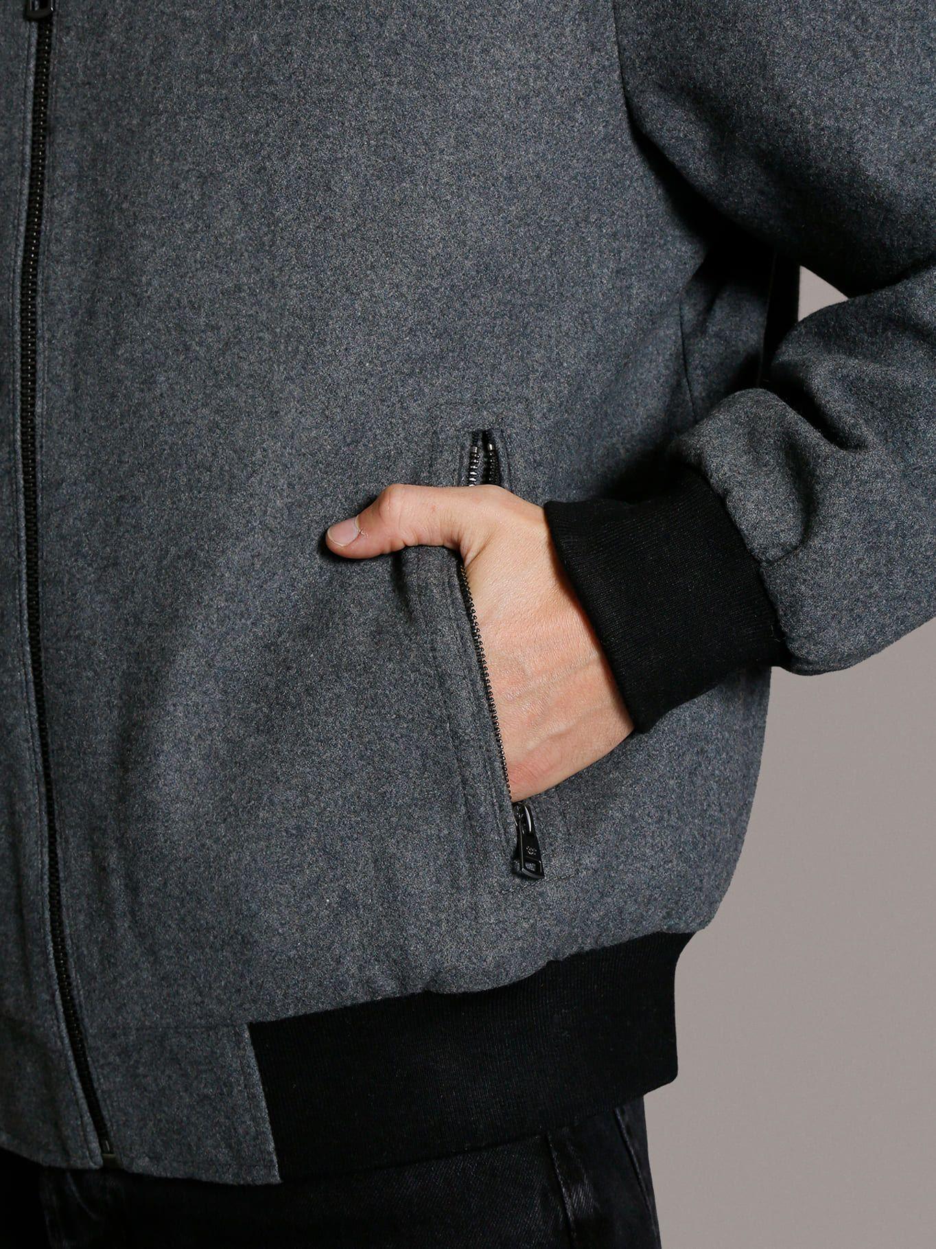 Chaqueta Wool Bomber Gris Calvin Klein-5