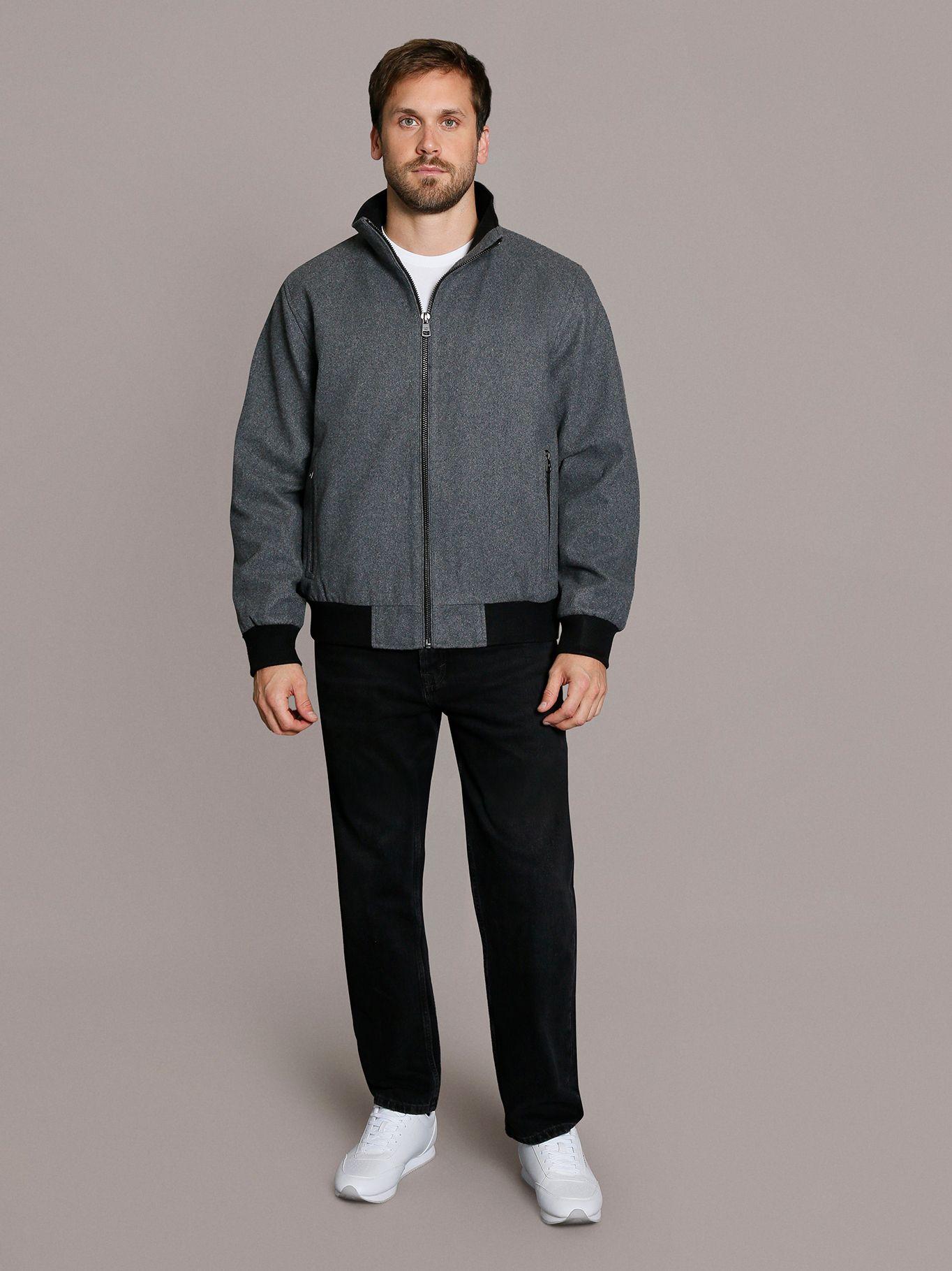 Chaqueta Wool Bomber Gris Calvin Klein-1