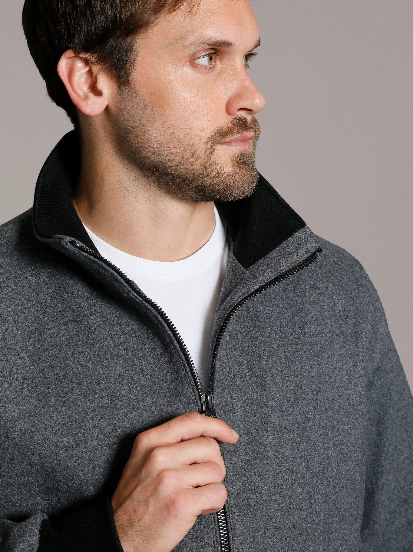 Chaqueta Wool Bomber Gris Calvin Klein-5