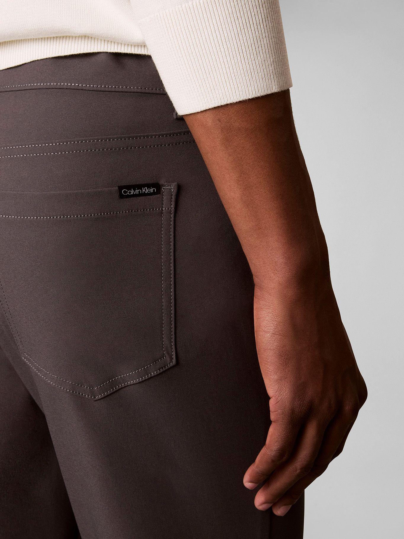 Pantalón Stretch Slim Gris Calvin Klein-3