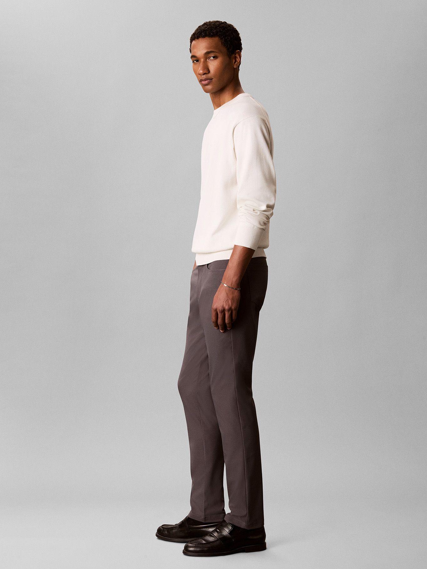 Pantalón Stretch Slim Gris Calvin Klein-4