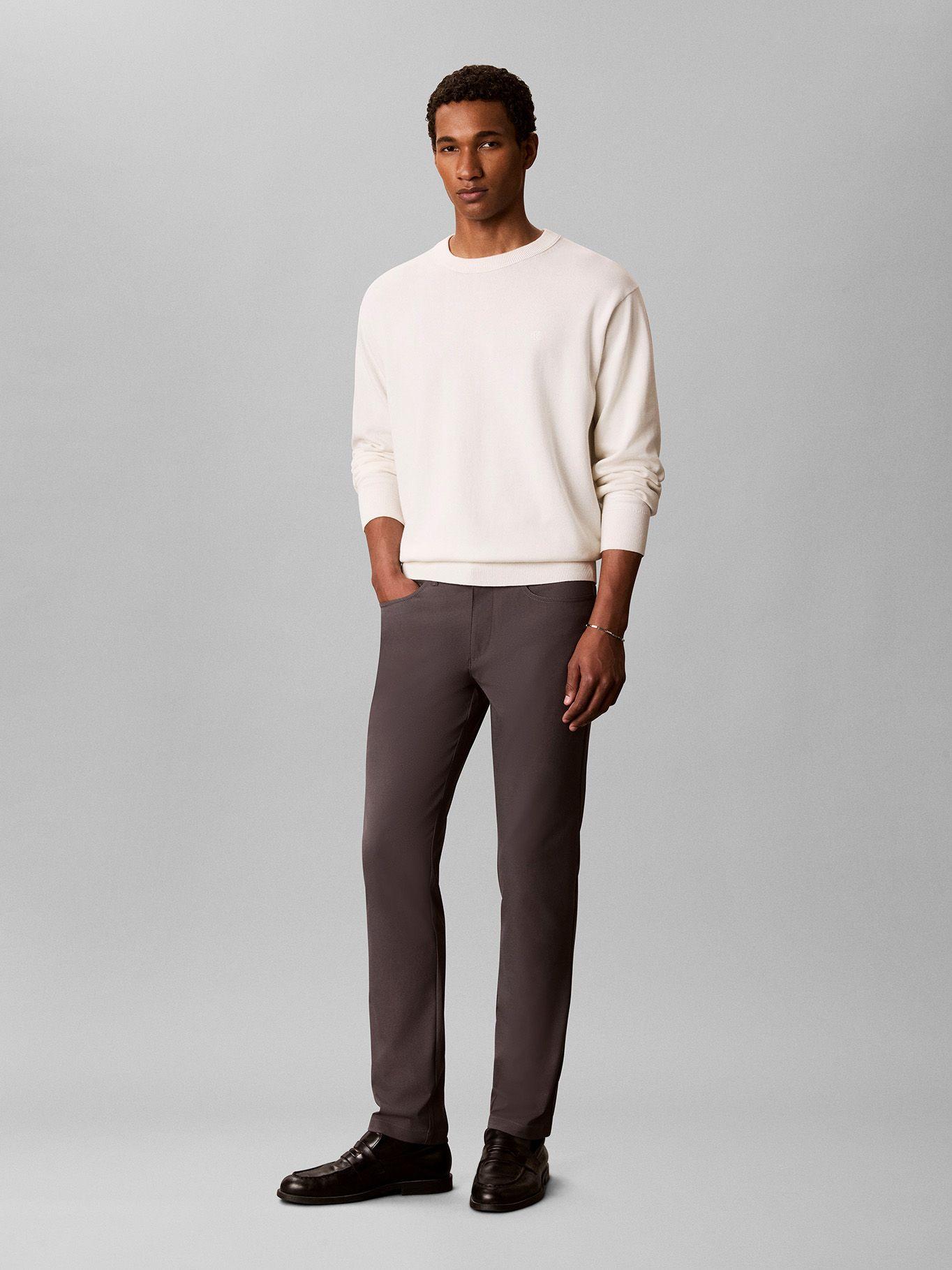 Pantalón Stretch Slim Gris Calvin Klein-0