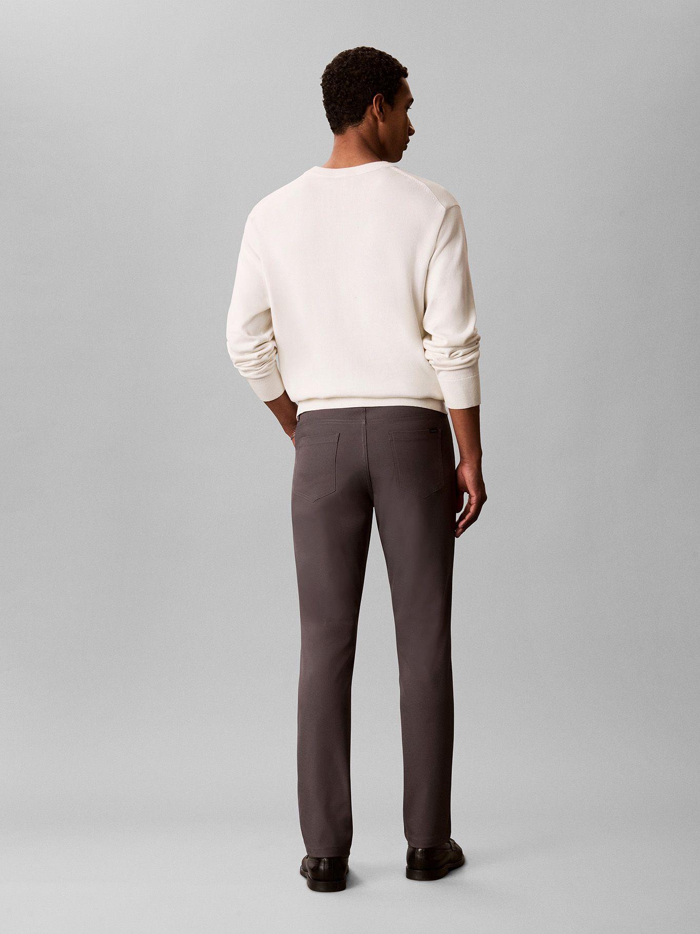 Pantalón Stretch Slim Gris Calvin Klein-1