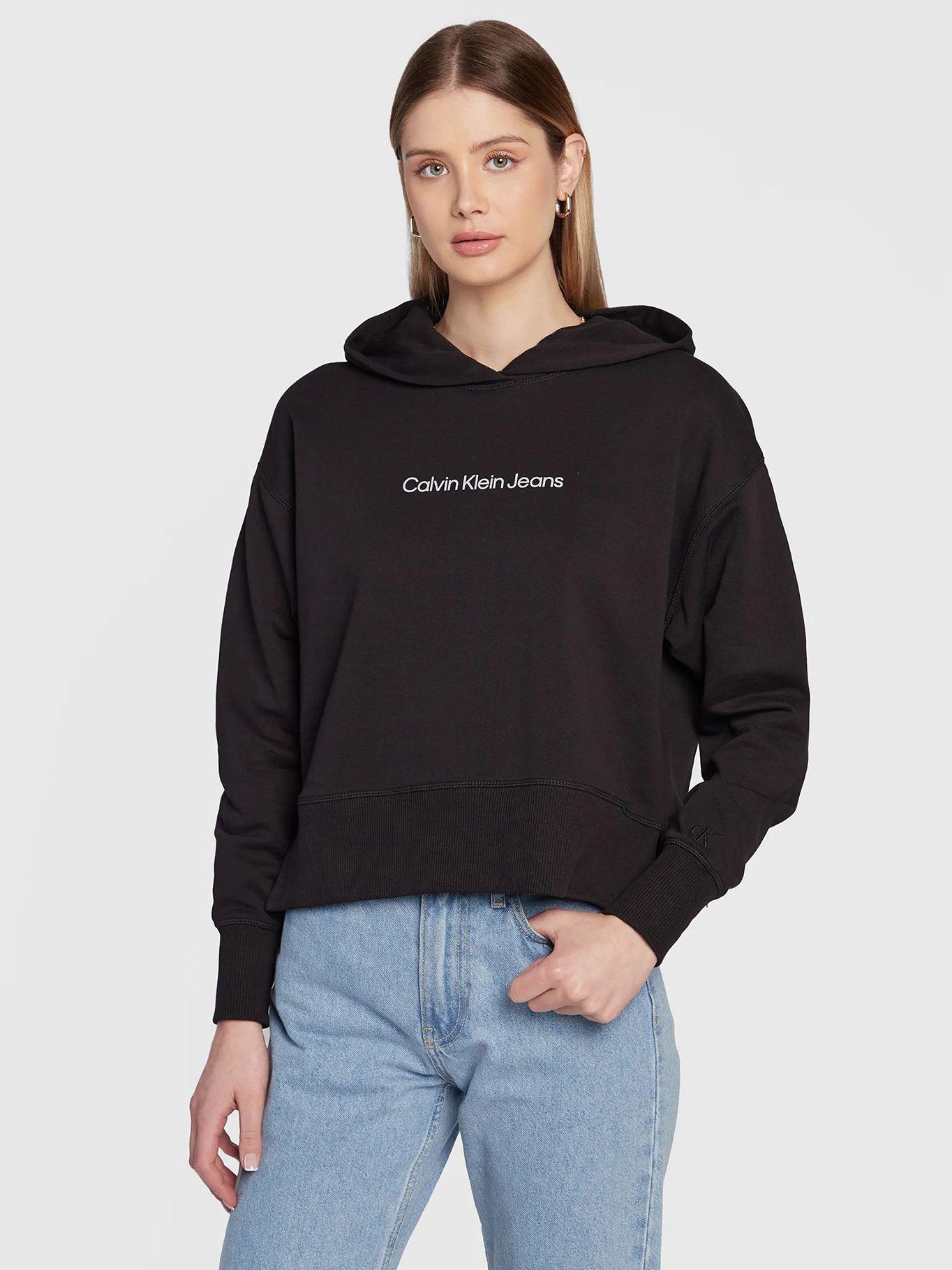 Sudadera con capucha y logo Negro Calvin Klein J20J220430-BEH-0