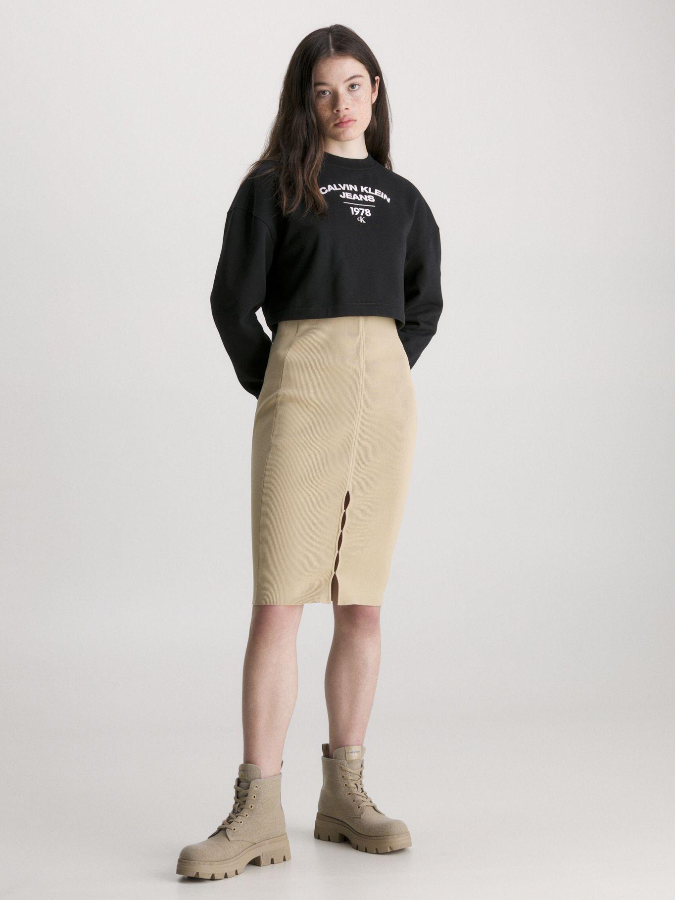 Polerón Universiraria Varsity Negro Calvin Klein-1