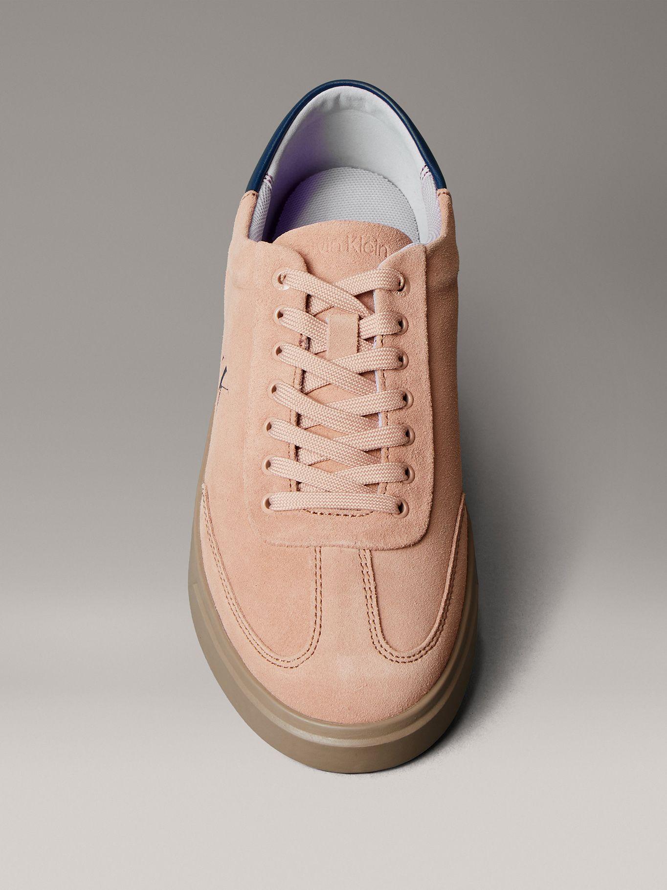 Zapatillas de Ante Caña Baja Rosado Calvin Klein Mujer-2