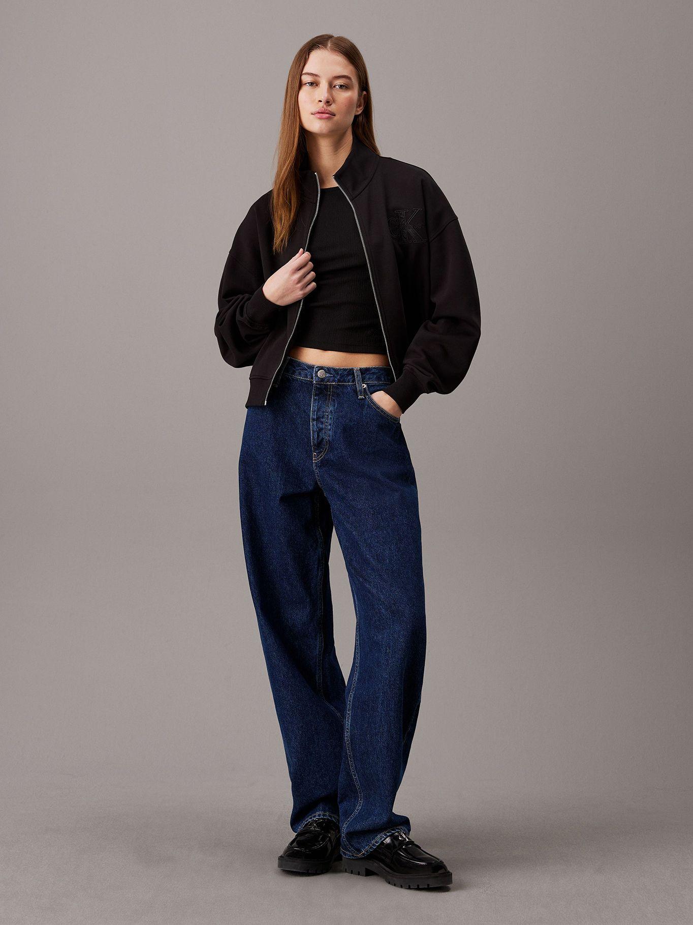 Polerón Satin Applique Negro Calvin Klein-1