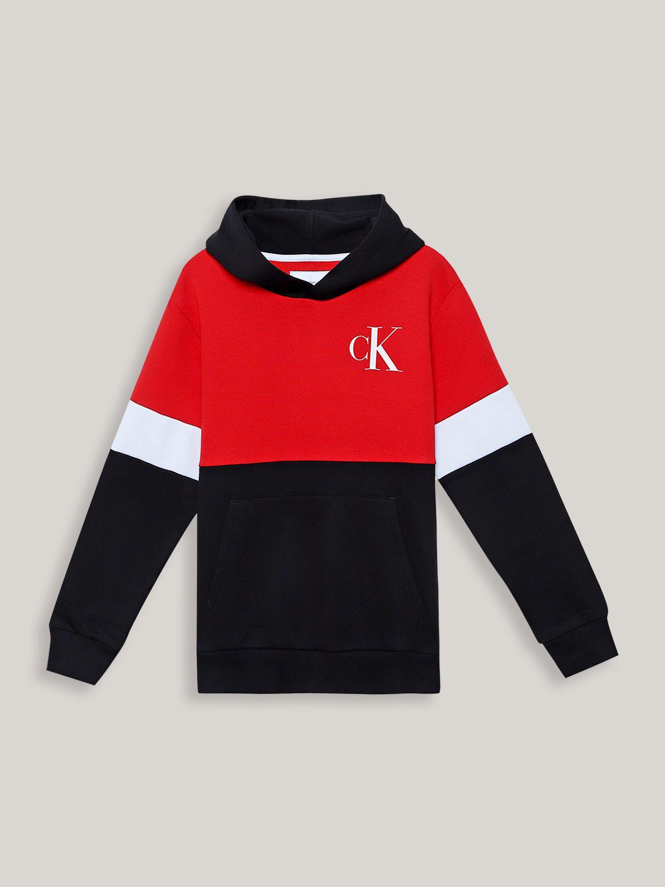 Polerón con Gorro Niño Blocked Rojo Calvin Klein-0