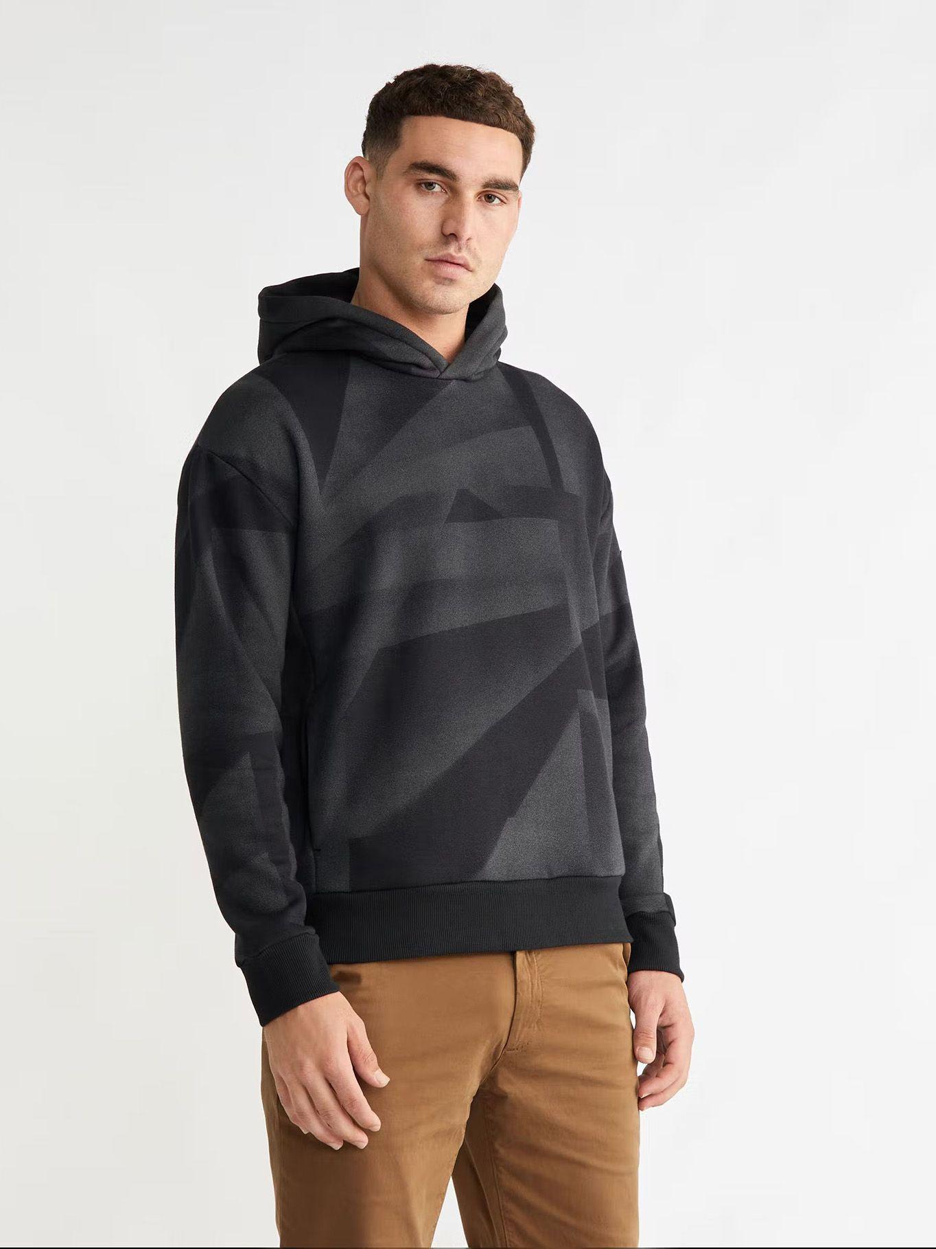 Hoodie Shadow Print Comfort Negro Calvin Klein-0