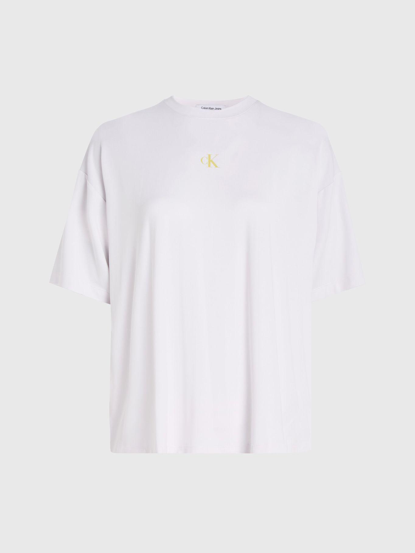 Polera Back Boyfriend  Blanco Calvin Klein-4