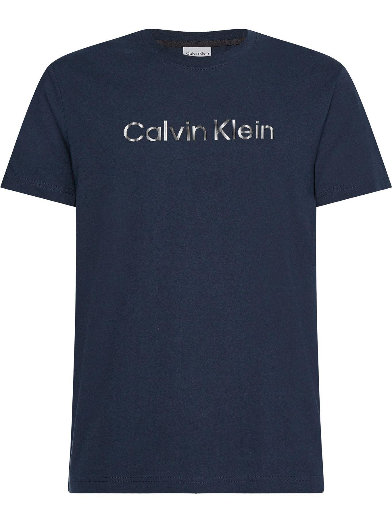 Polera Raised Striped Azul DW4 Calvin Klein-0