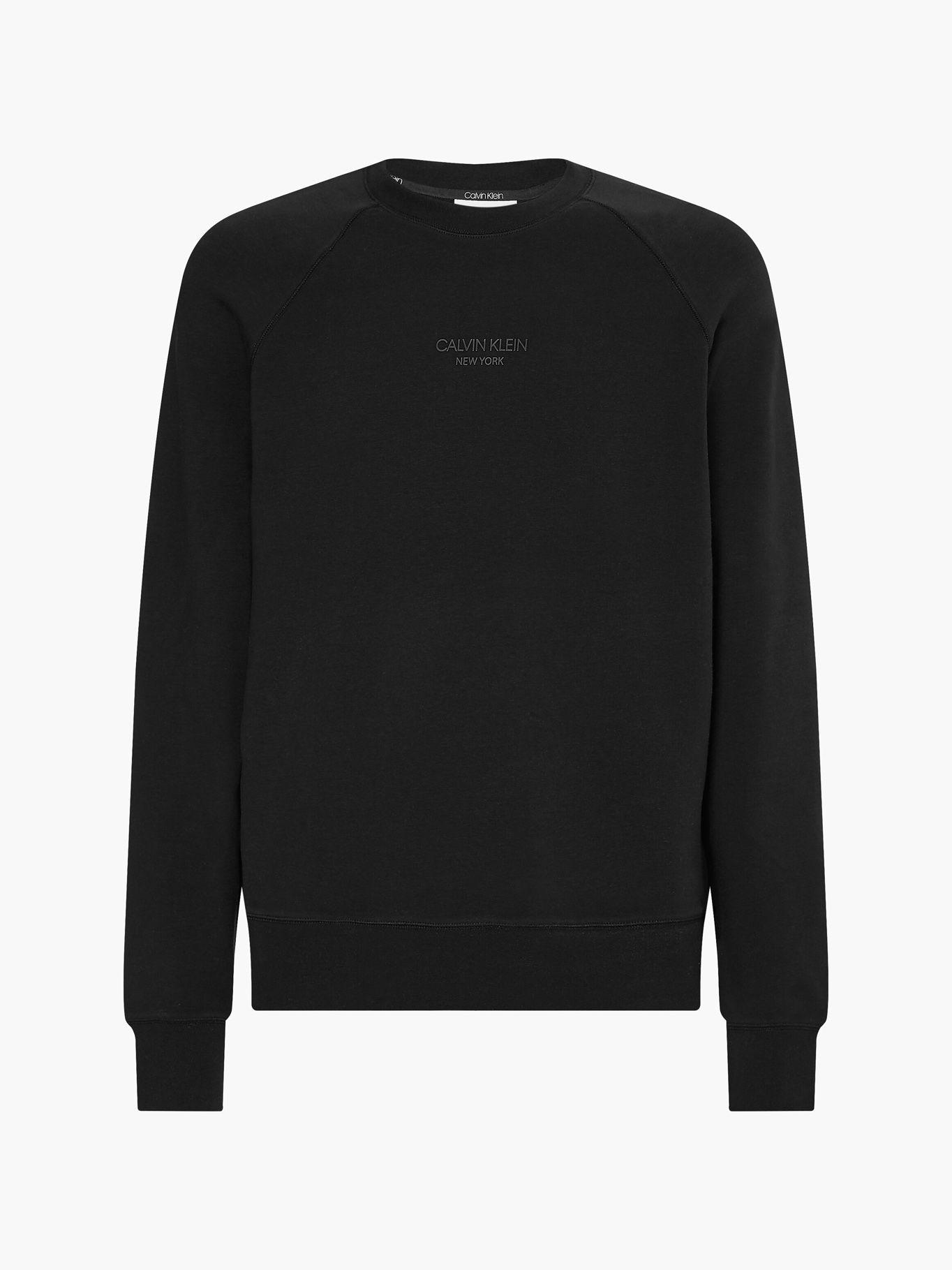 Polerón Center Logo Negro Calvin Klein-4