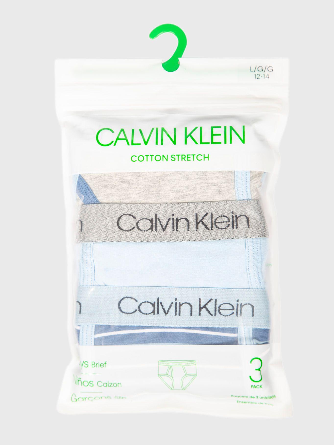 Boxer Niño Cotton Stretch Azul Calvin Klein-1
