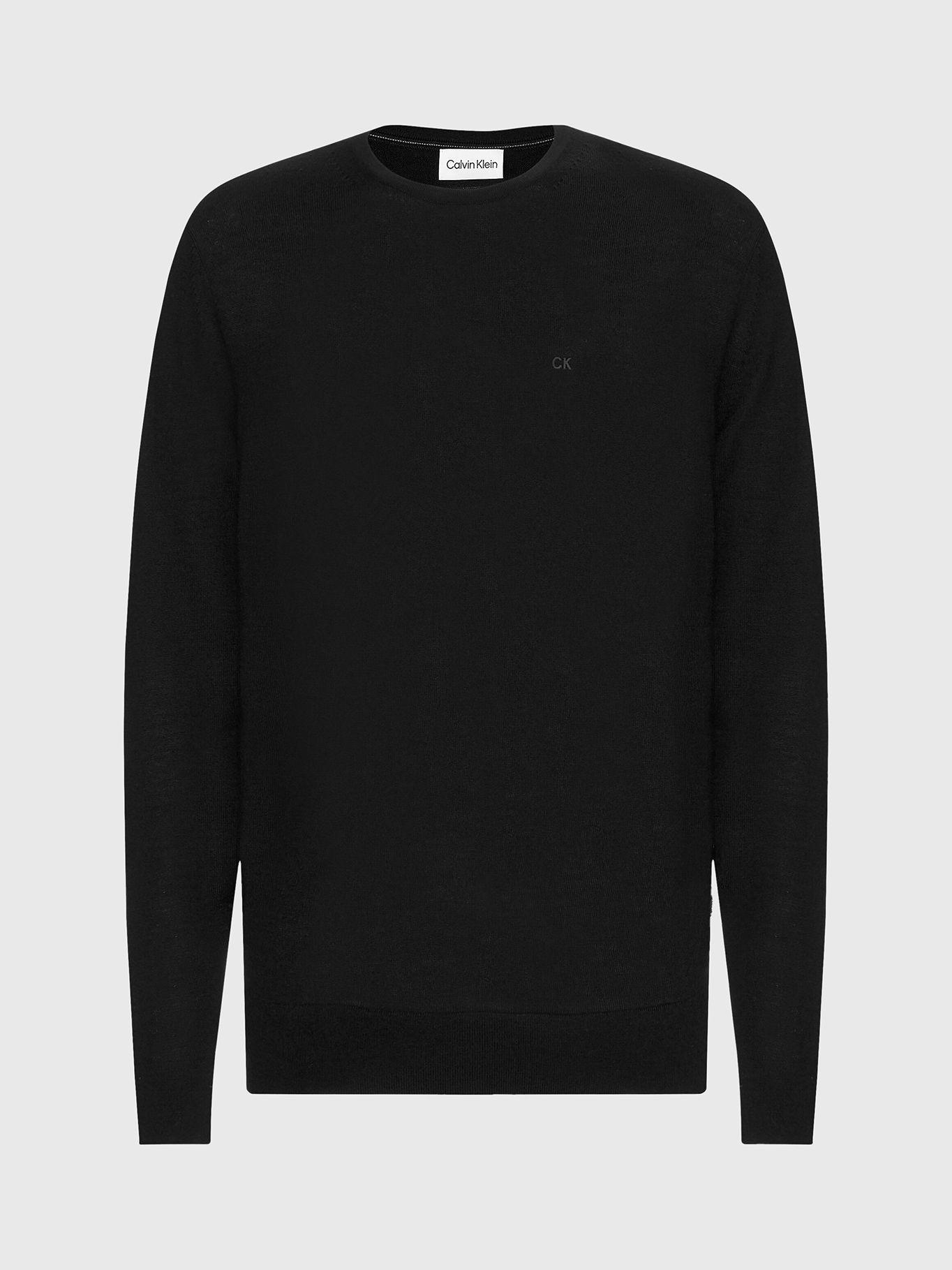 Sweater Superior Wool Crew Neck Swea Negro Calvin Klein-4