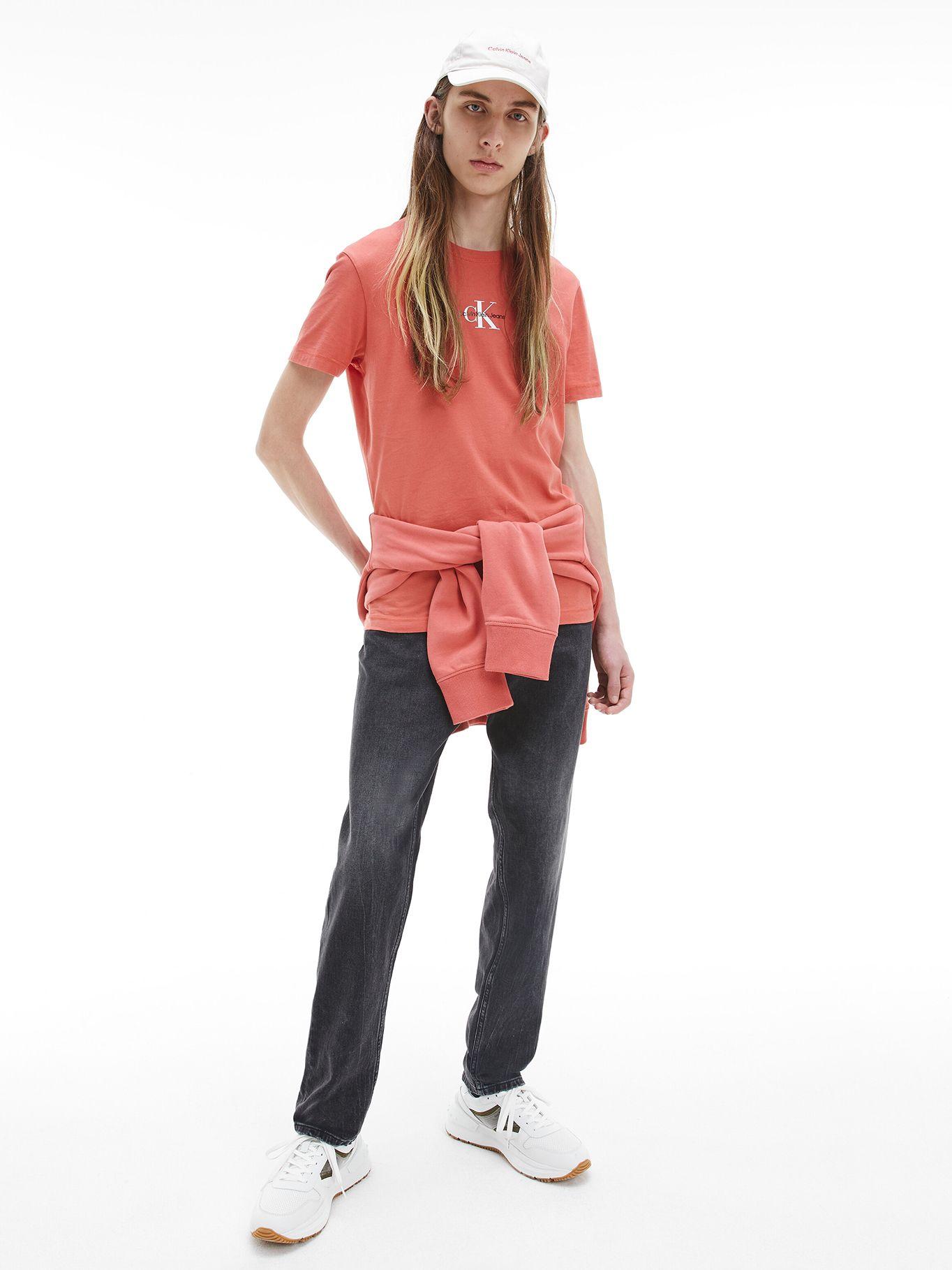 Polera Monogram Logo Coral Calvin Klein-1