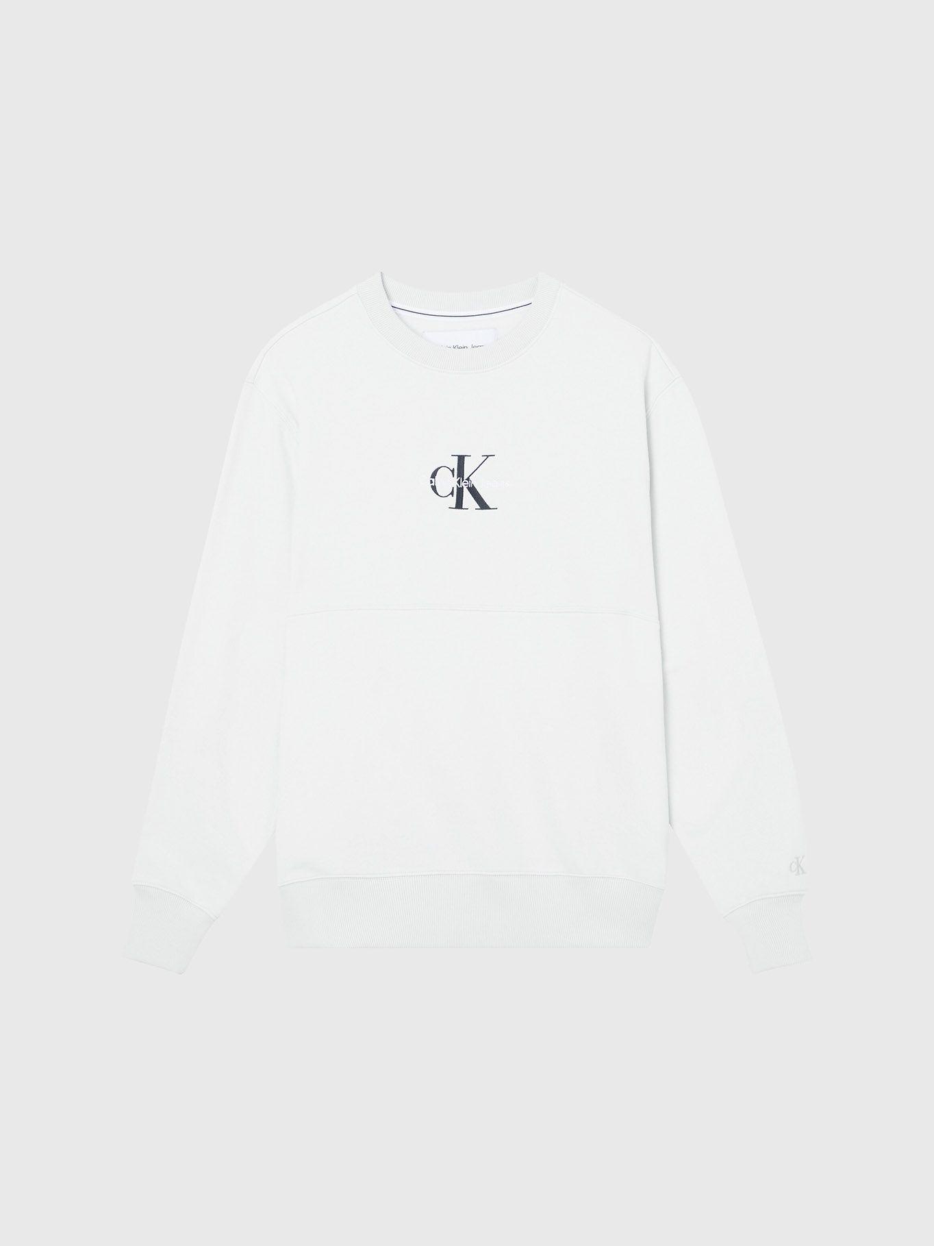 Polerón Monogram Logo Blanco Calvin Klein-4