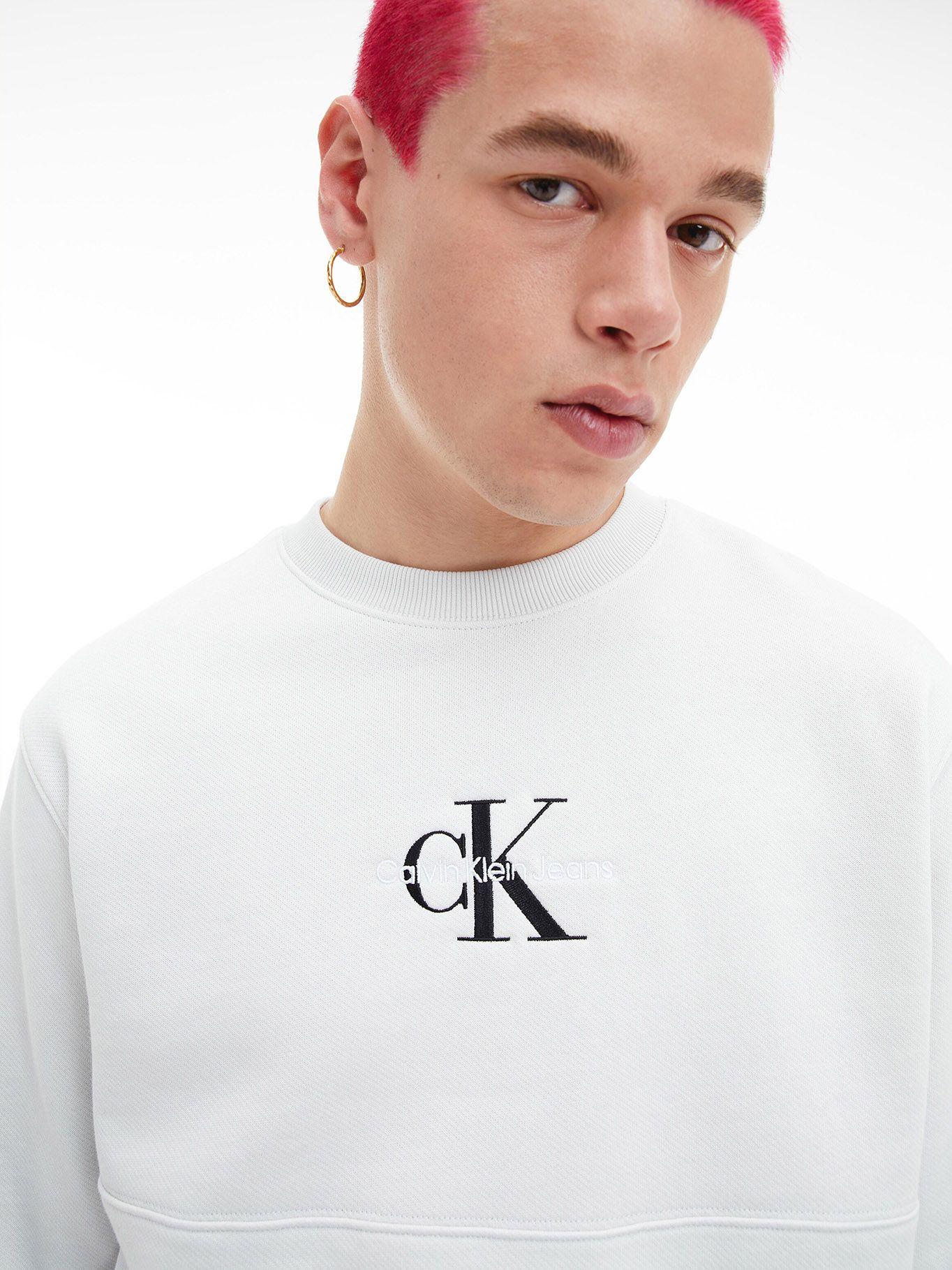 Polerón Monogram Logo Blanco Calvin Klein-3