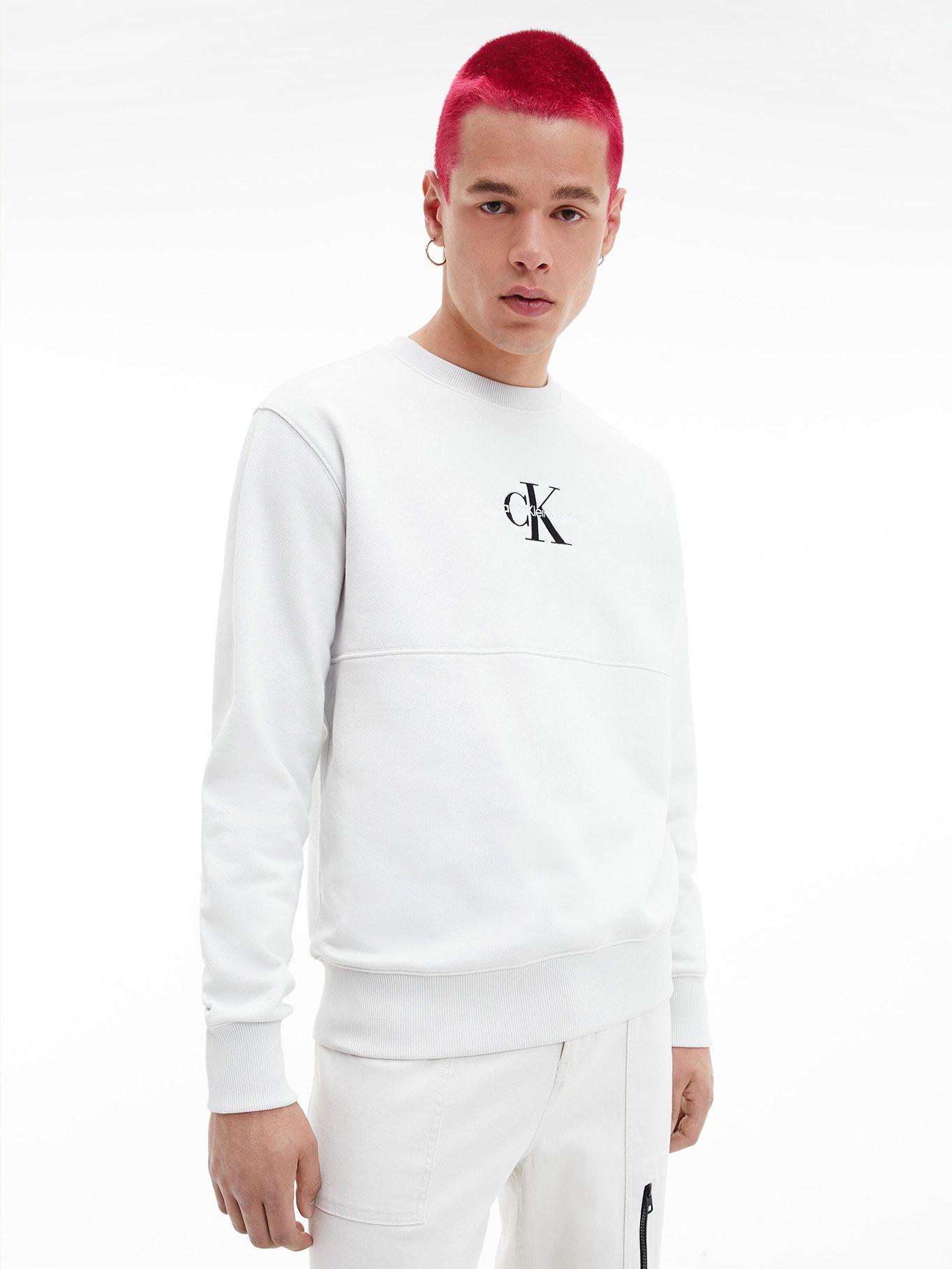 Polerón Monogram Logo Blanco Calvin Klein-0