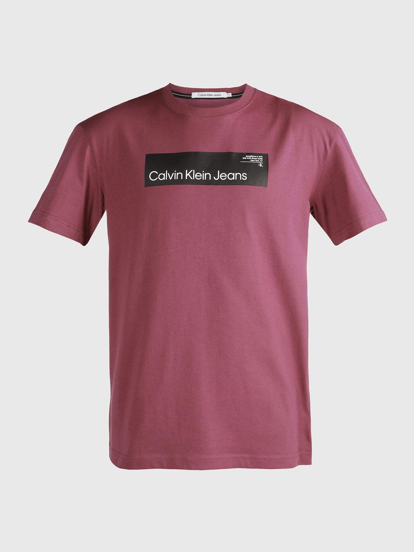 Polera Hyper Real Box Logo Morado Calvin Klein-4