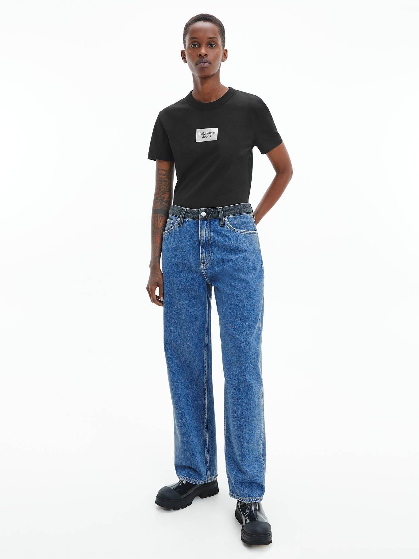 Camiseta fina de algodón orgánico Negro Calvin Klein-1