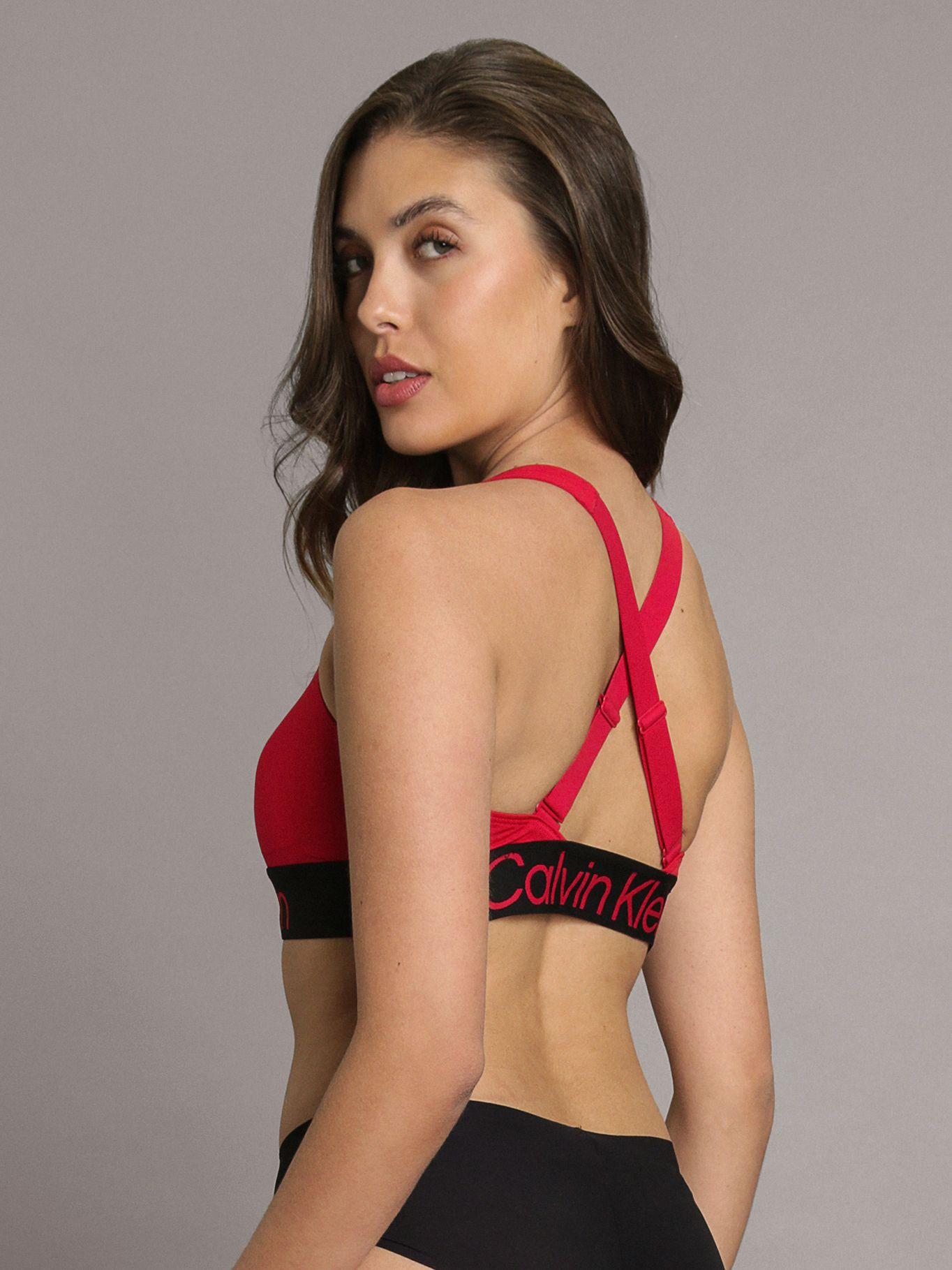 Bralette con Forro Ligero Rojo Calvin Klein-3