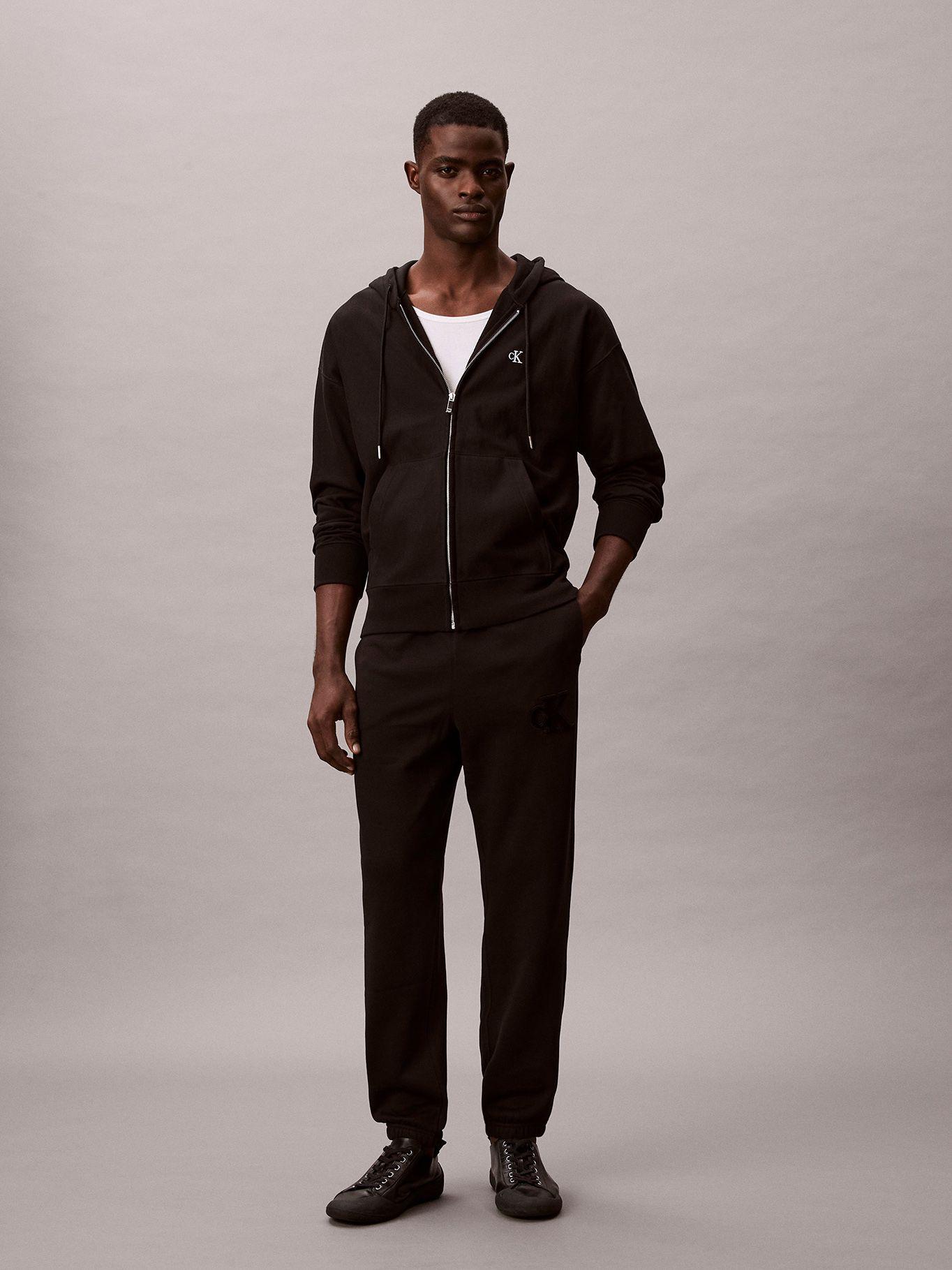 Jogger En Tejido de Felpa Pesada Negro Calvin Klein-0