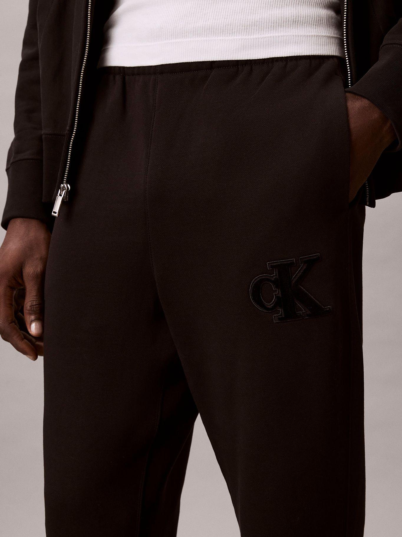 Jogger En Tejido de Felpa Pesada Negro Calvin Klein-4