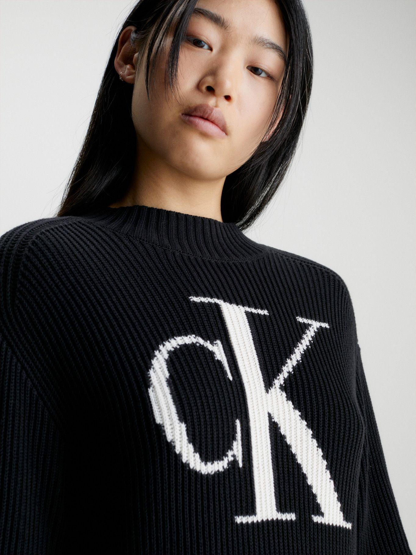 Vestido Sweater Ck Intarsia Negro Calvin Klein-2