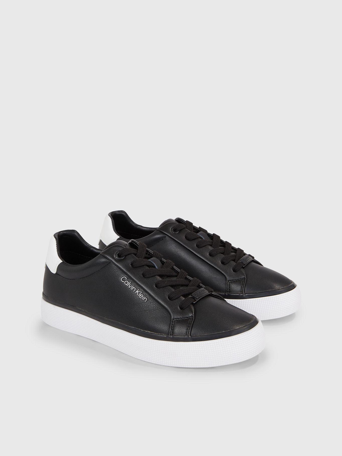 Zapatilla de Cuero Vulc Lace Up Negro Calvin Klein-0