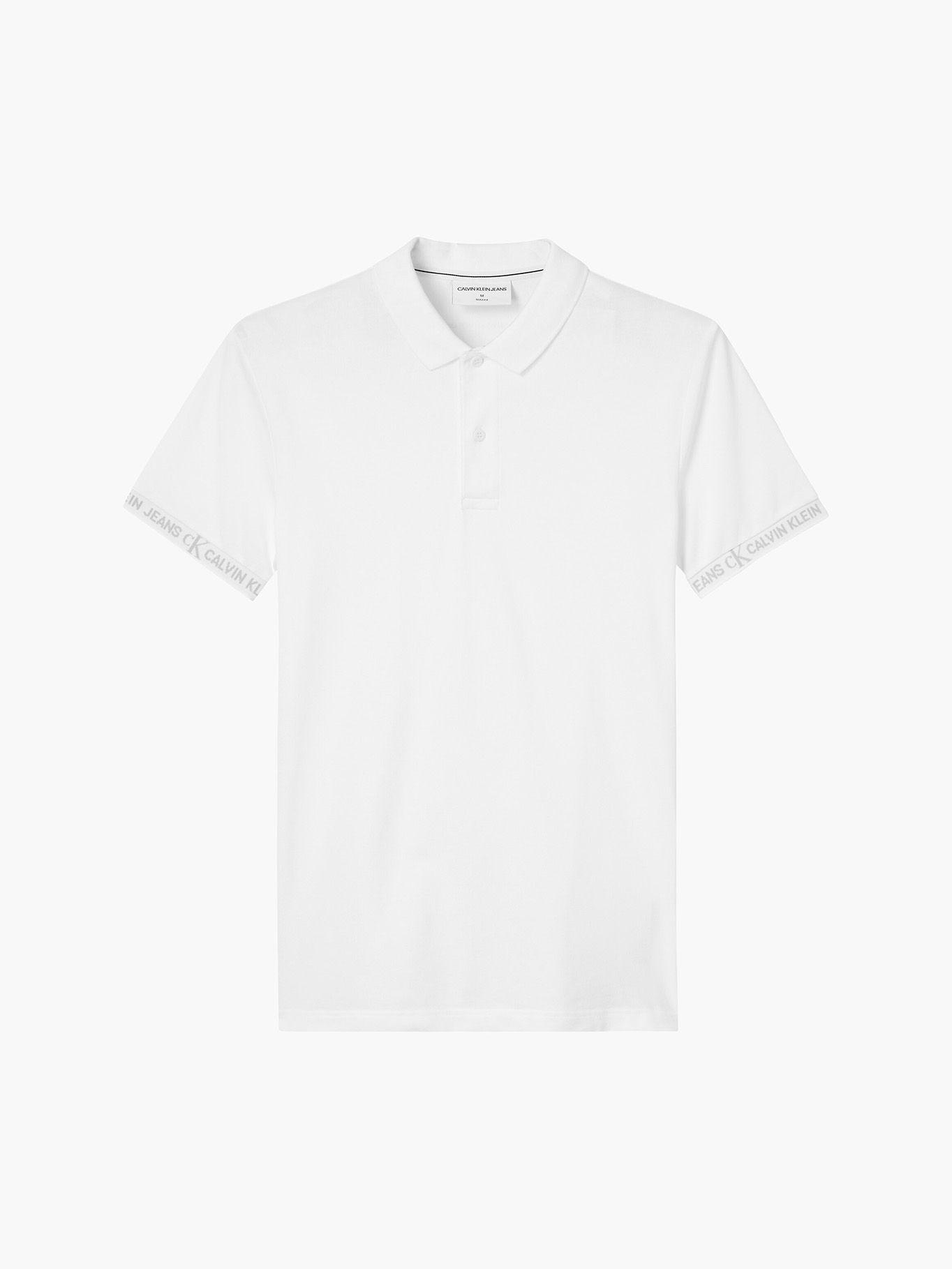 Polo Logo Jacquard Blanco Calvin Klein-4