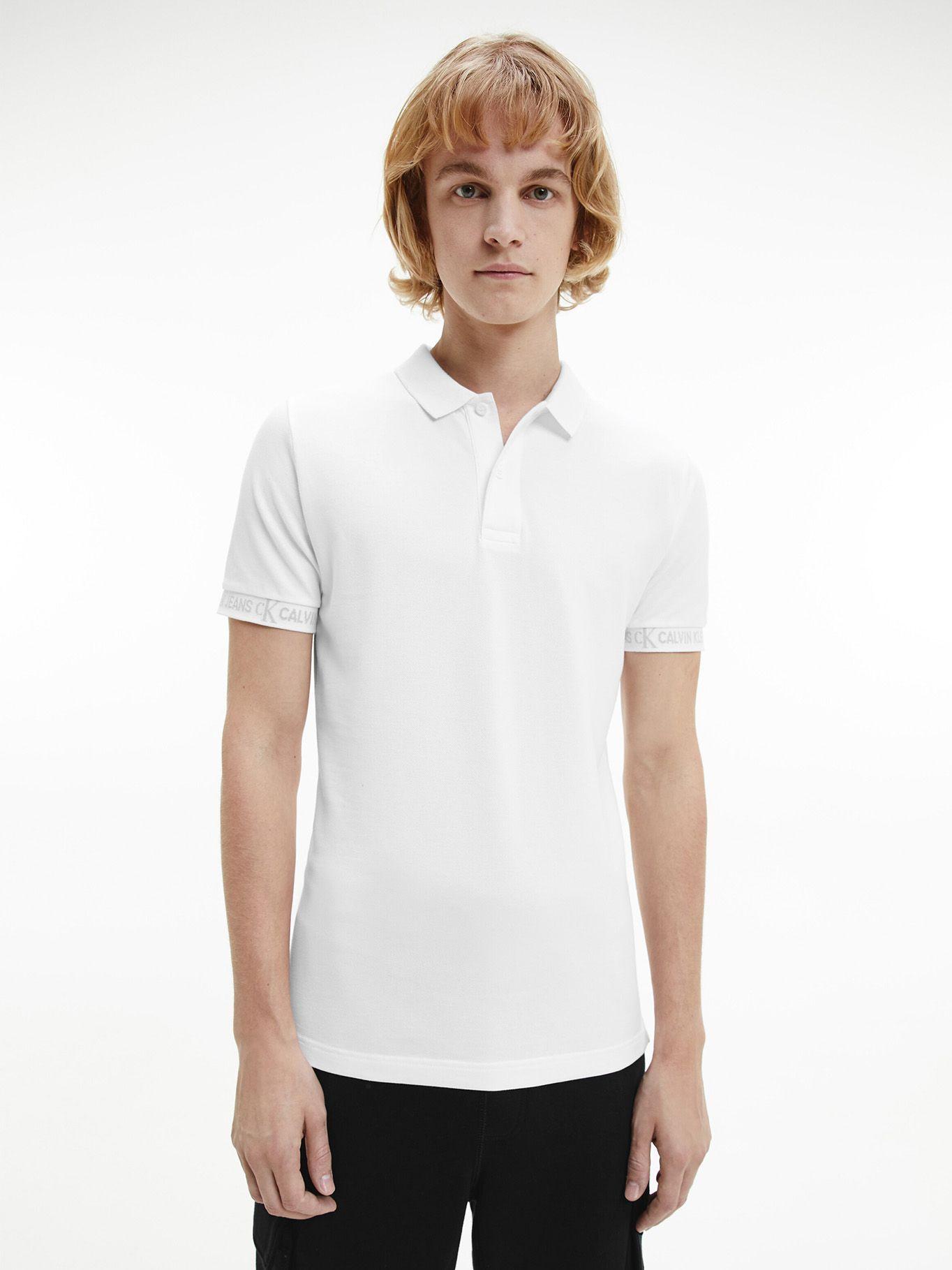 Polo Logo Jacquard Blanco Calvin Klein-0