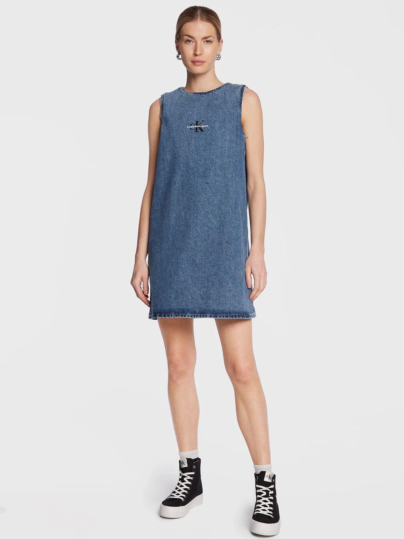Vestido Sleeveless Boxy Celeste Calvin Klein-1