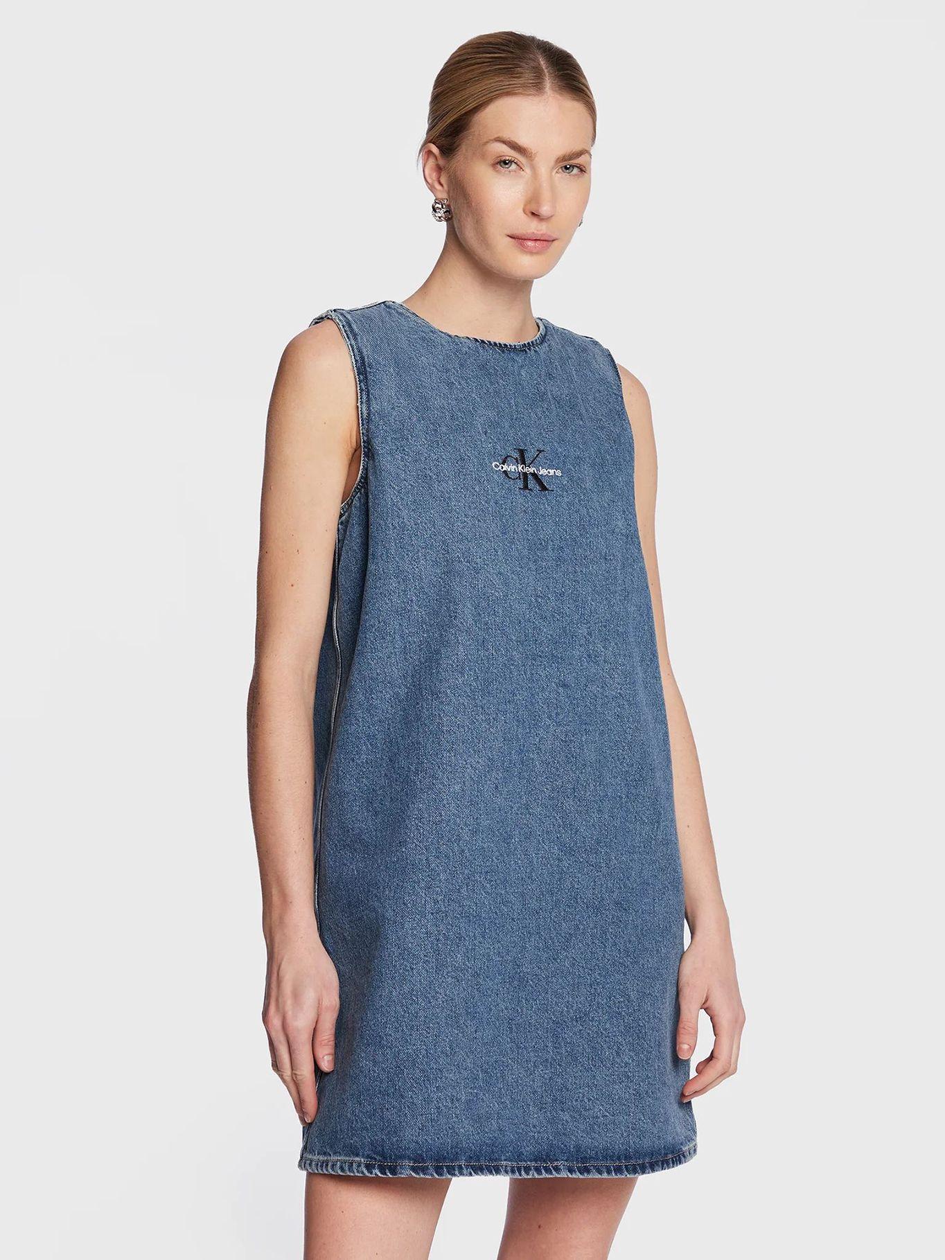 Vestido Sleeveless Boxy Celeste Calvin Klein-0