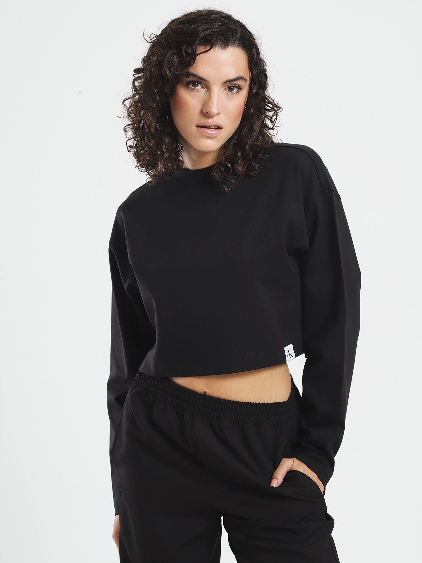 Polera Milano Cropped Relaxed Negro Calvin Klein-0