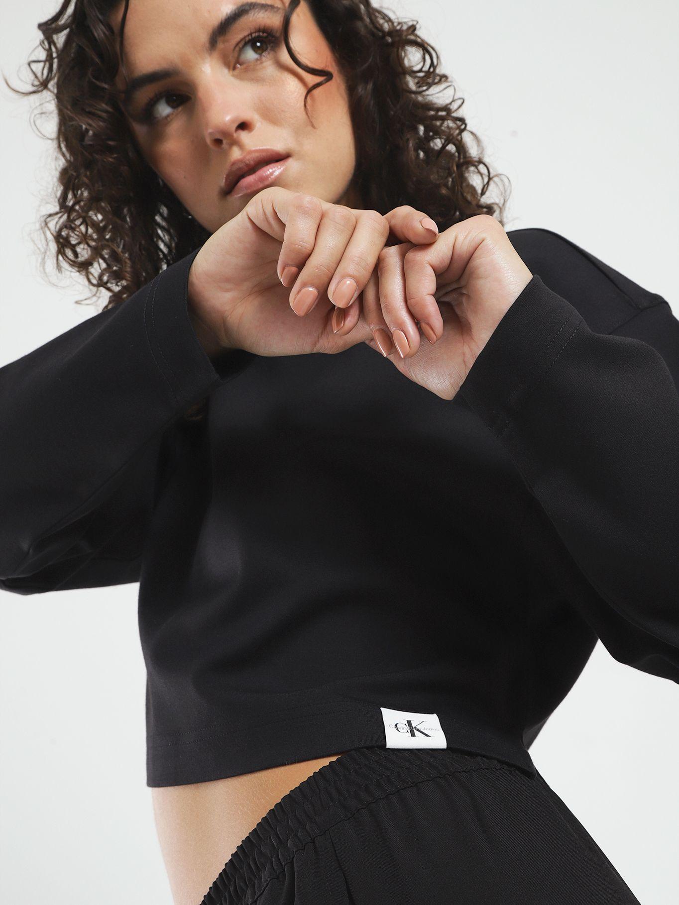 Polera Milano Cropped Relaxed Negro Calvin Klein-3