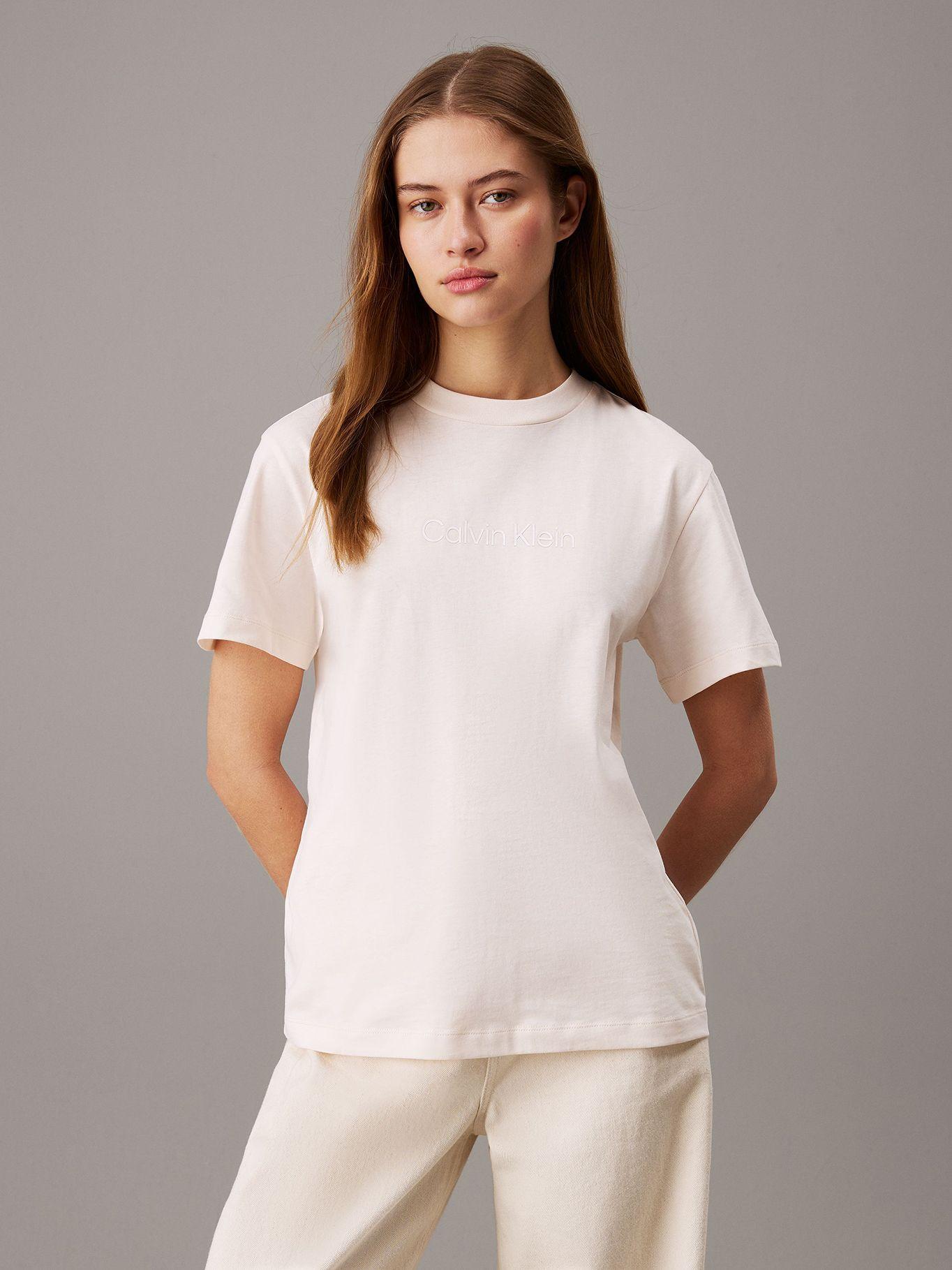 Polera Hero Logo Regular Beige Calvin Klein-0