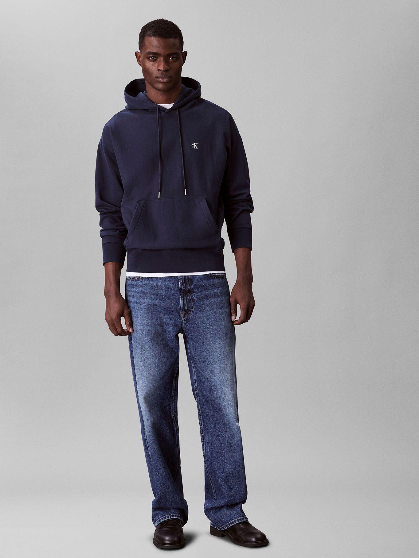 Polerón con Gorro y Monograma Bordado Azul Calvin Klein-1