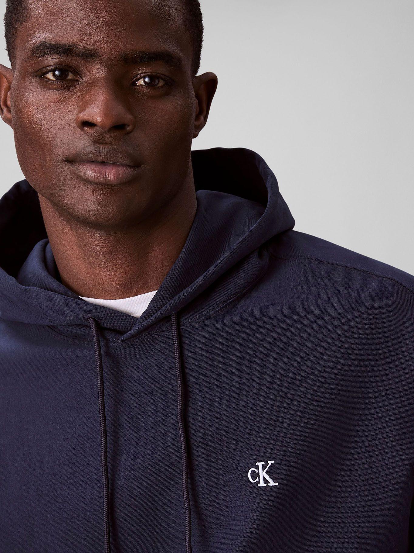 Polerón con Gorro y Monograma Bordado Azul Calvin Klein-4