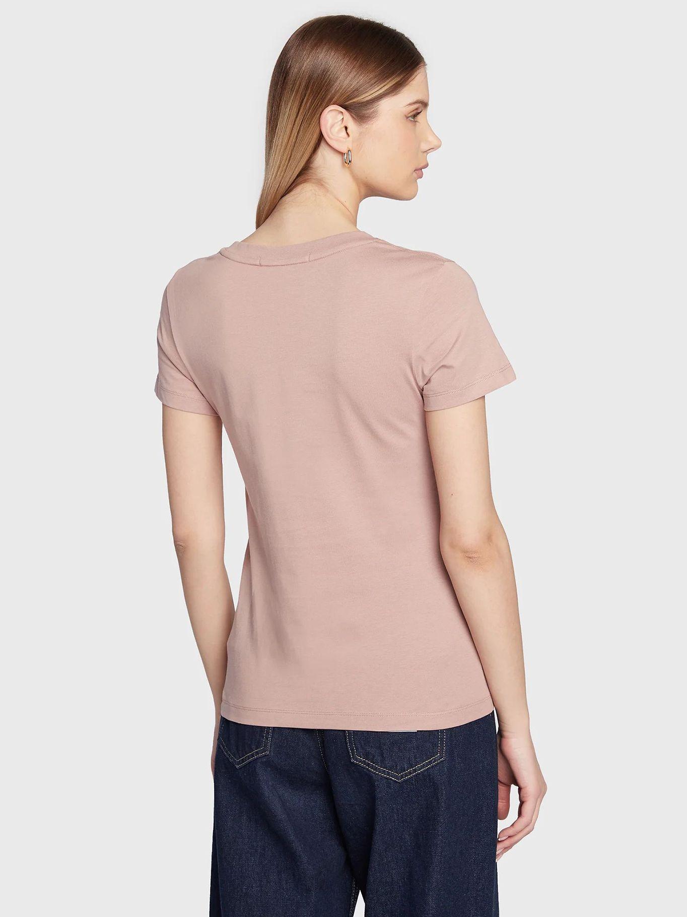 Camiseta slim de algodón orgánico Rosado Calvin Klein-2