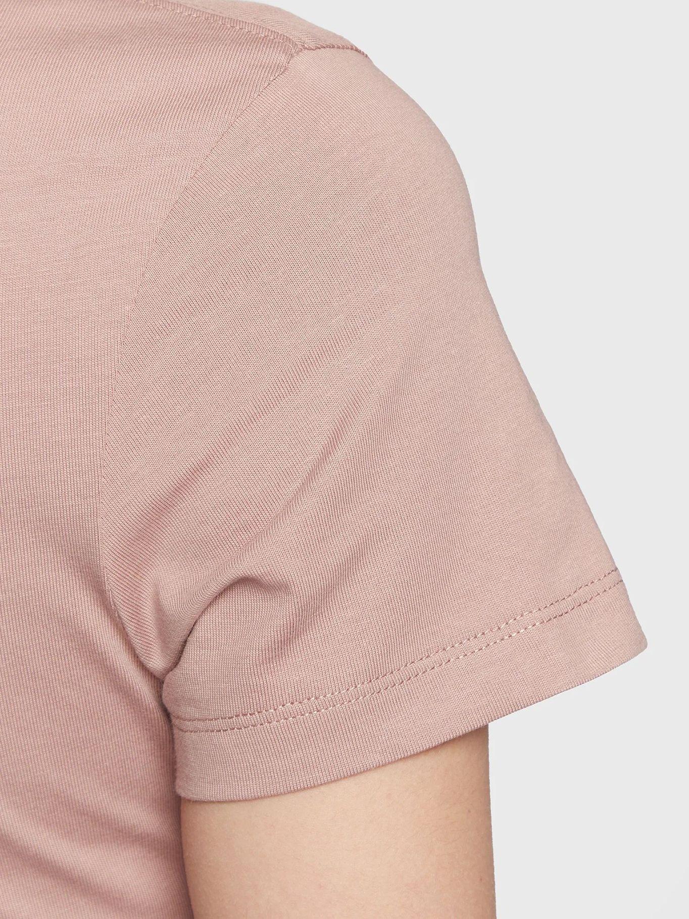 Camiseta slim de algodón orgánico Rosado Calvin Klein-3