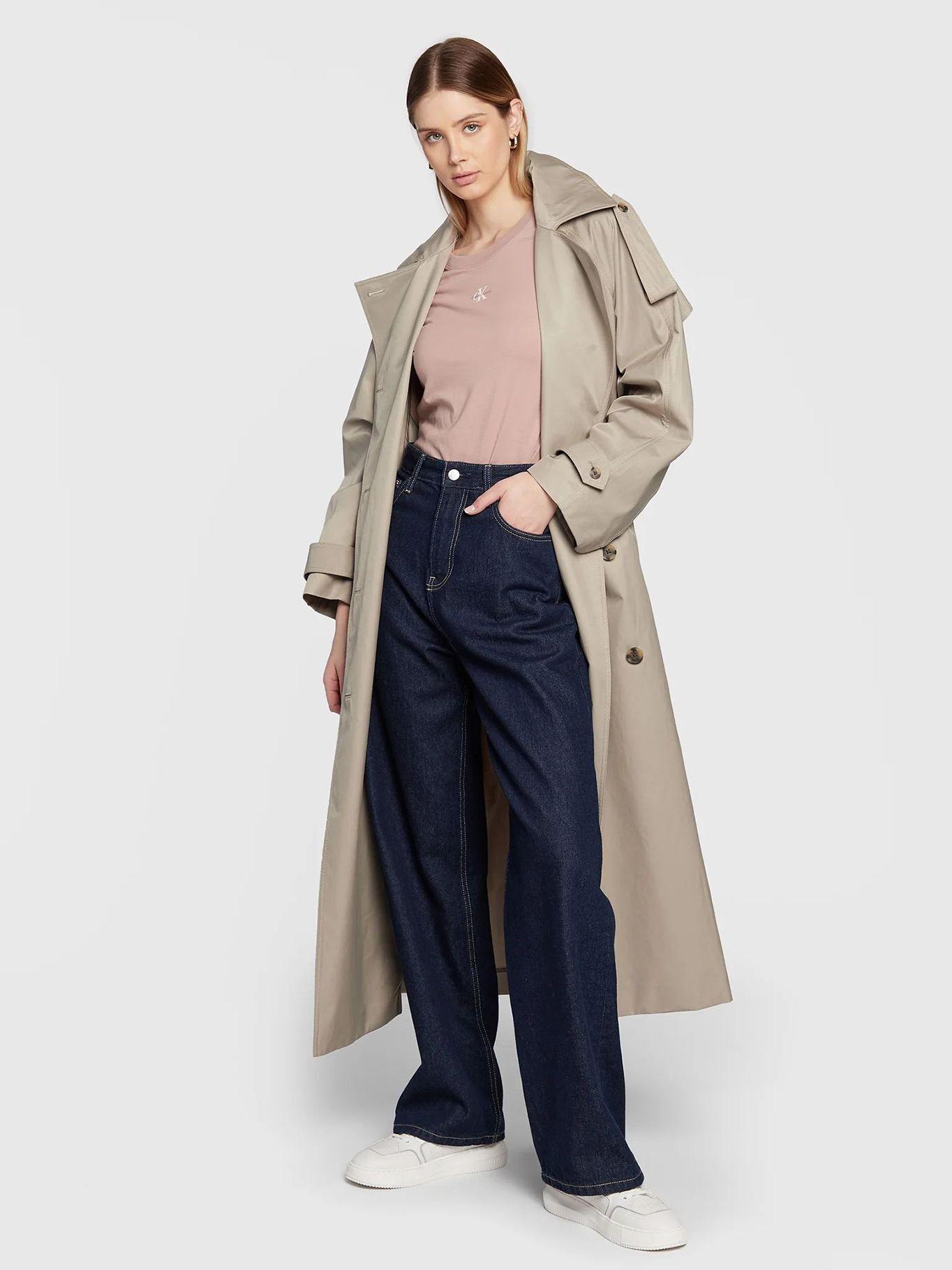 Camiseta slim de algodón orgánico Rosado Calvin Klein-1