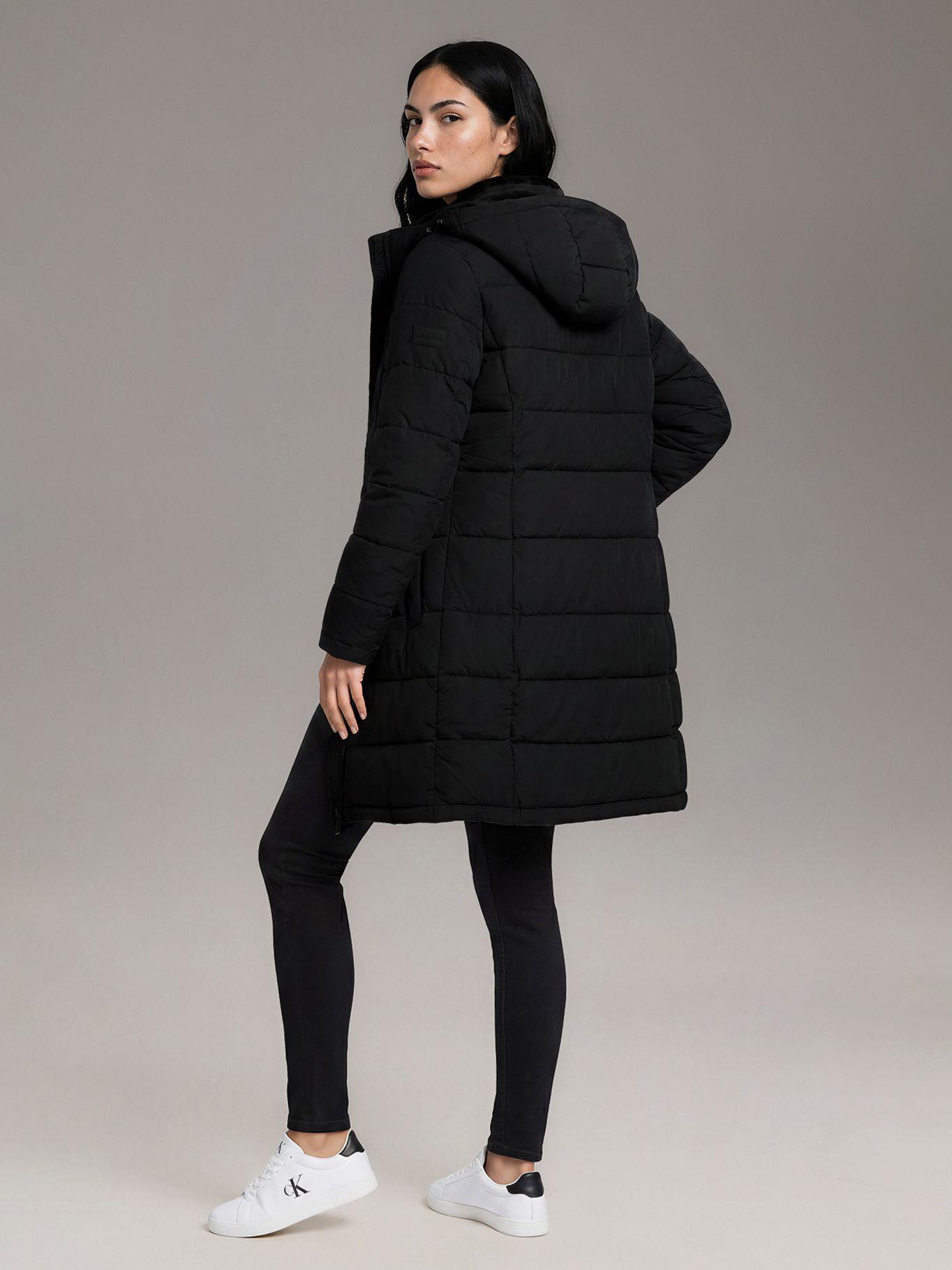 Parka Matte Stretch Walker Sherpa Negro Calvin Klein-2