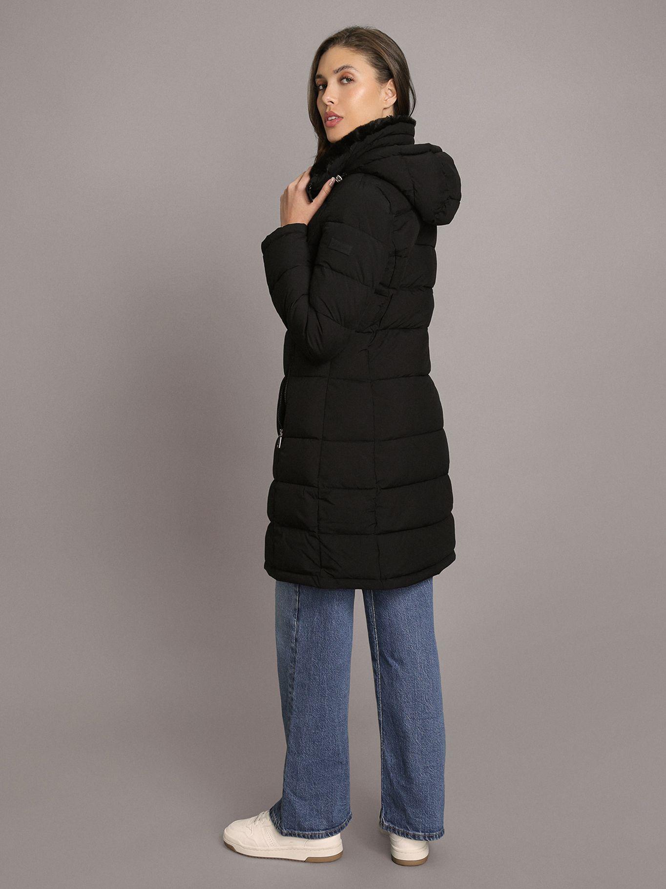 Parka Matte Stretch Walker Sherpa Negro Calvin Klein-2