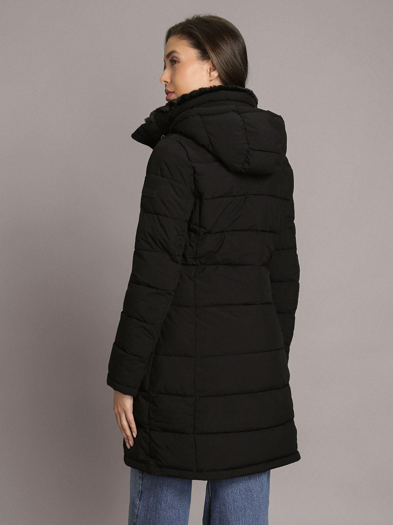 Parka Matte Stretch Walker Sherpa Negro Calvin Klein-3