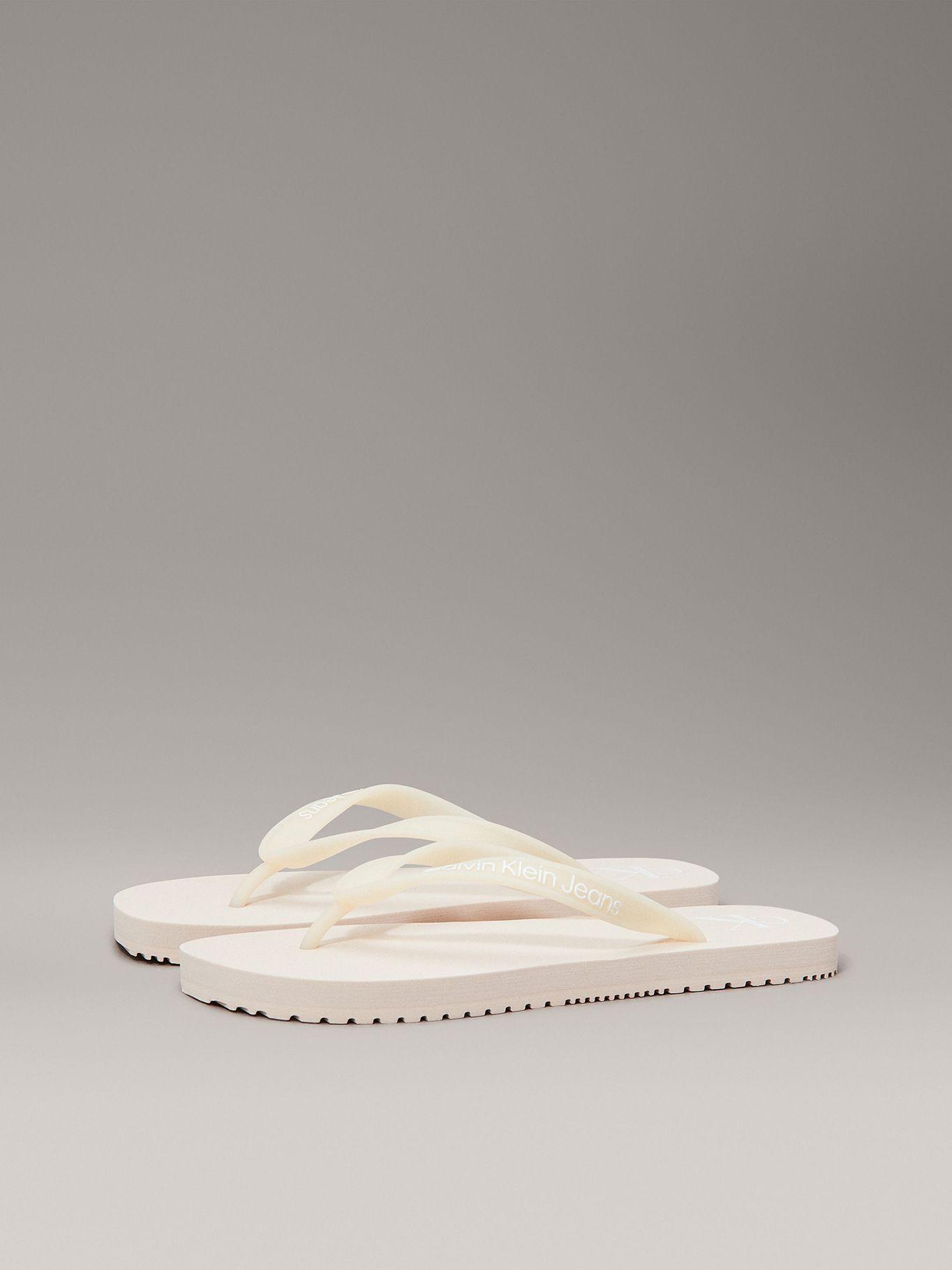 Sandalias Transparente con Logo Beige Calvin Klein-0