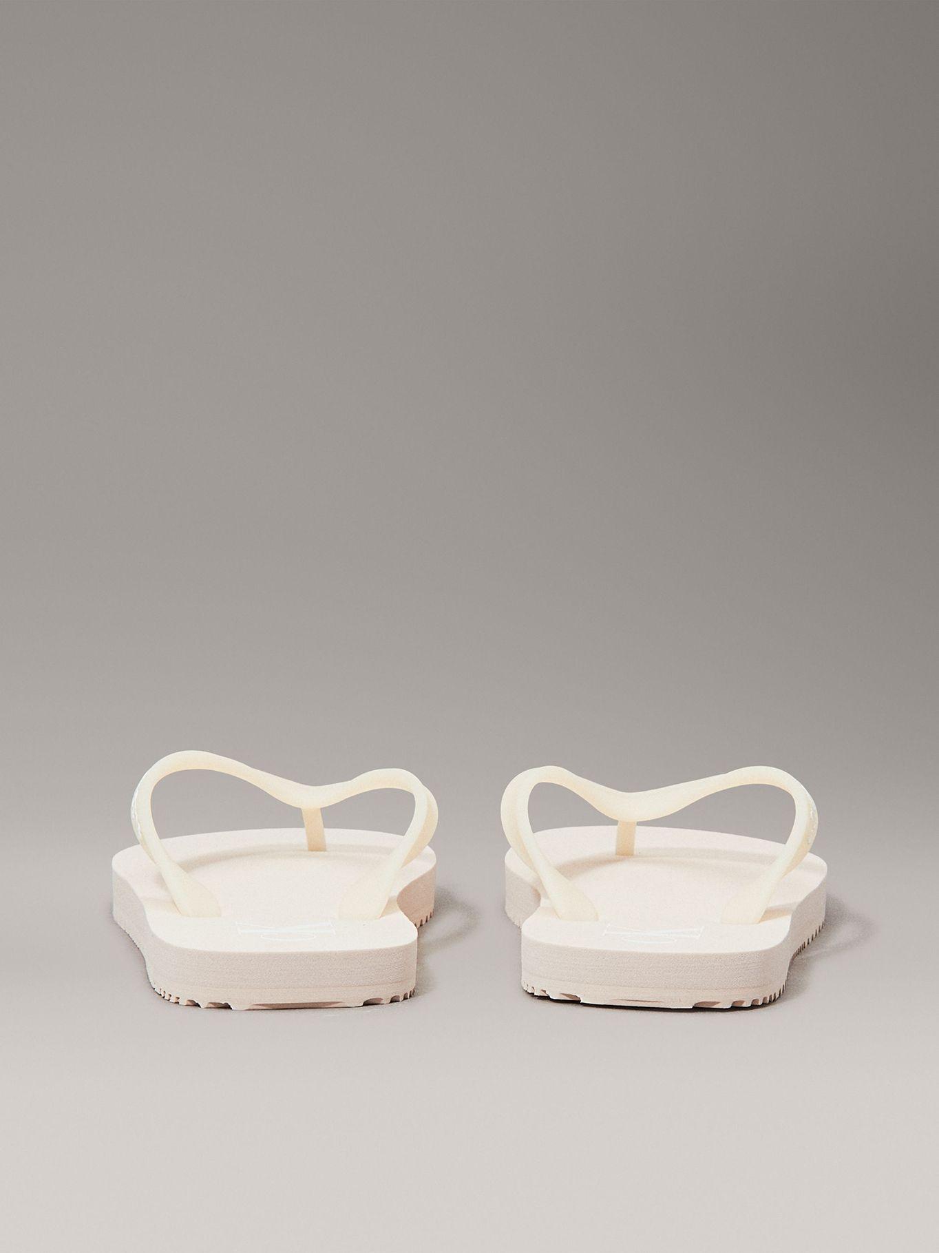 Sandalias Transparente con Logo Beige Calvin Klein-1