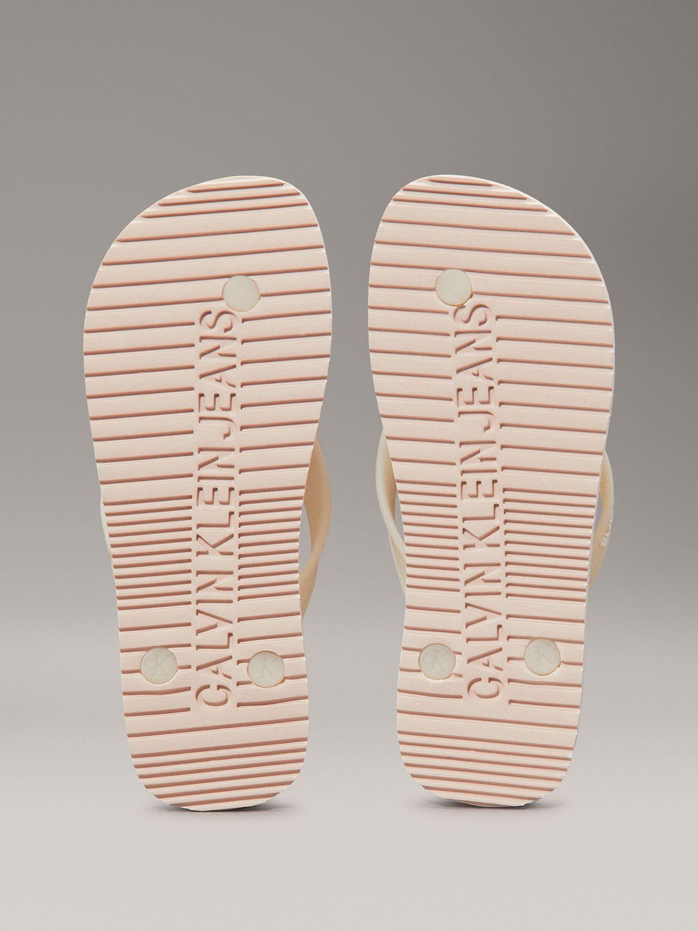 Sandalias Transparente con Logo Beige Calvin Klein-3