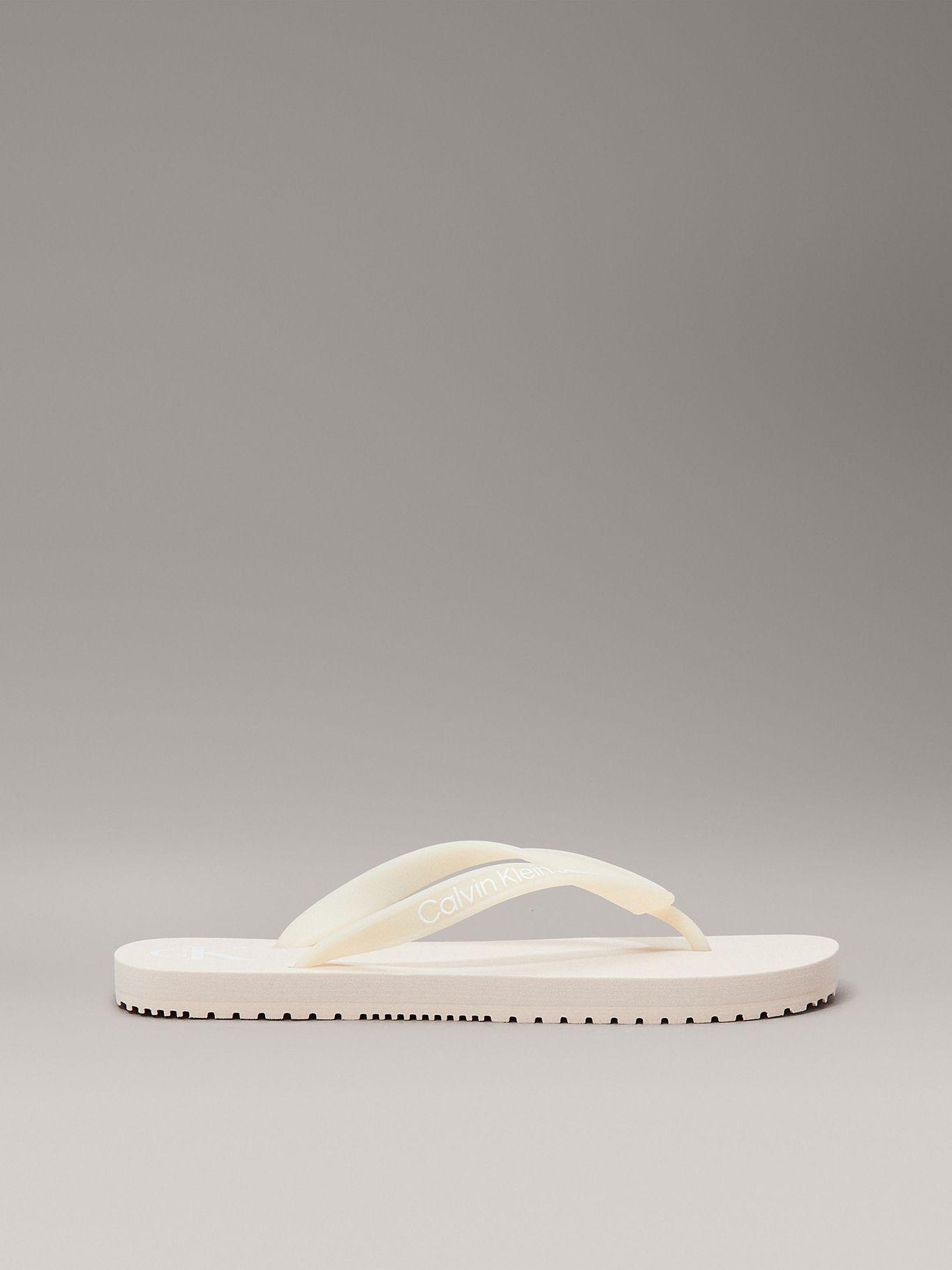 Sandalias Transparente con Logo Beige Calvin Klein-4